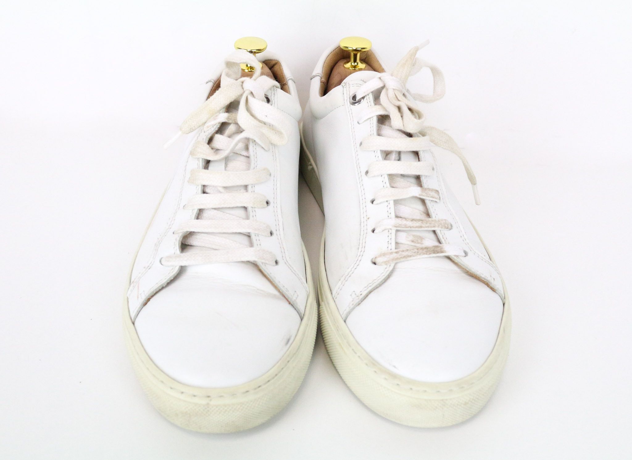 Suitsupply EU41 White Leather Low-Top Sneakers 74684 Size US 8 / EU 41 - 3 Thumbnail