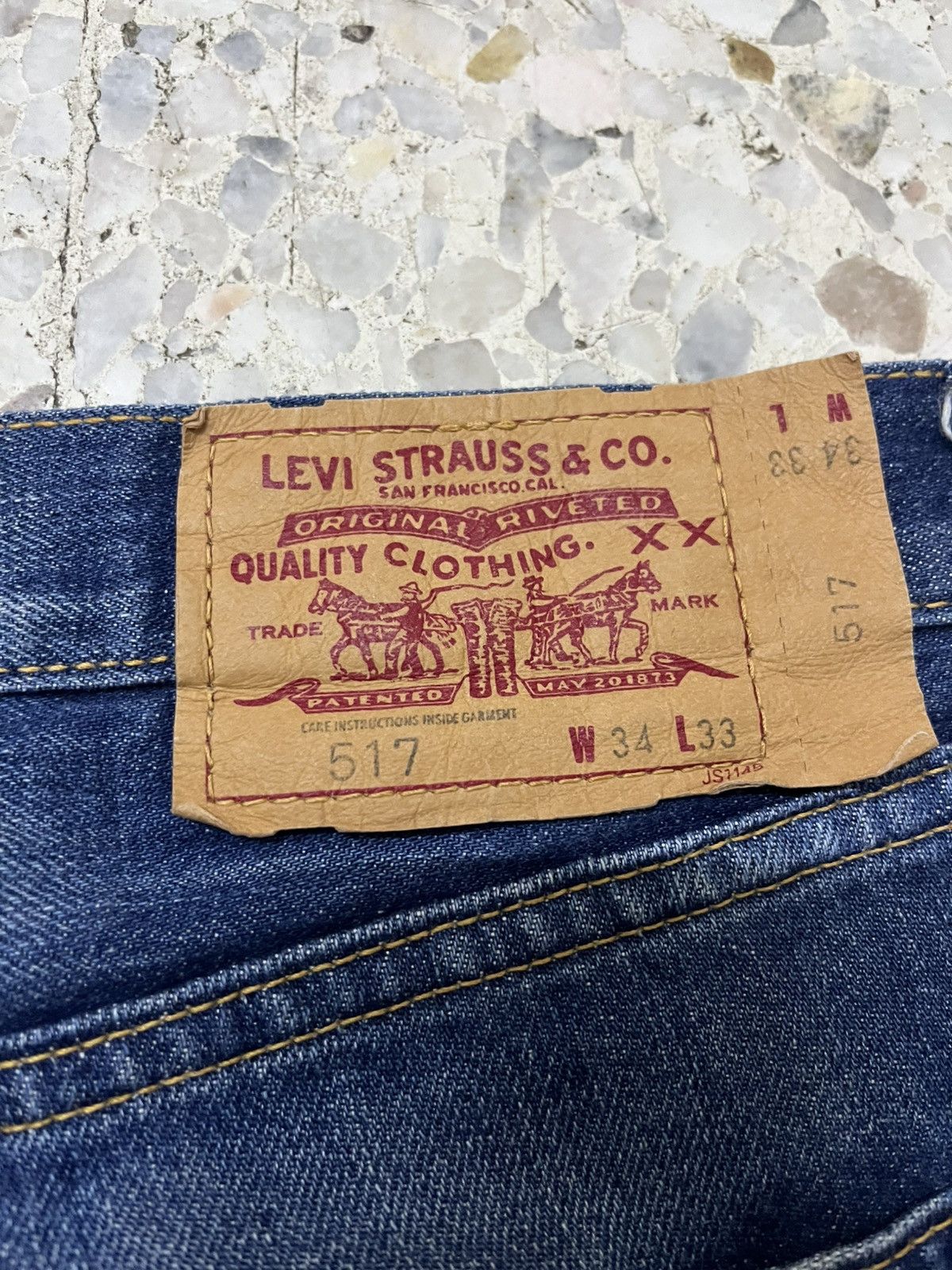 Levi's vintage levis clothing 517 bootcut light blue jeans Size US 33 - 5 Thumbnail
