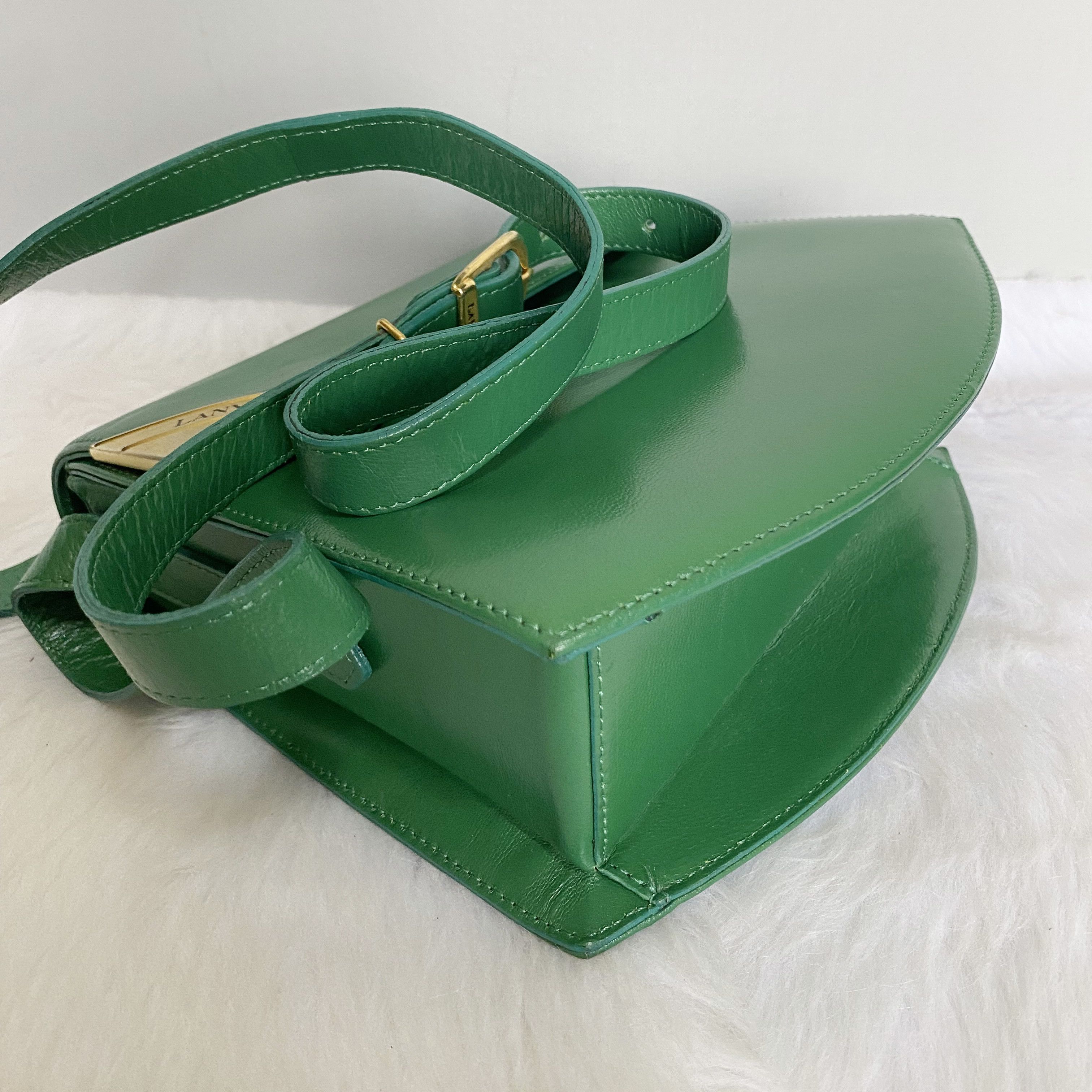 Lanvin Vintage Green Leather Crossbody Bag Size ONE SIZE - 7 Thumbnail