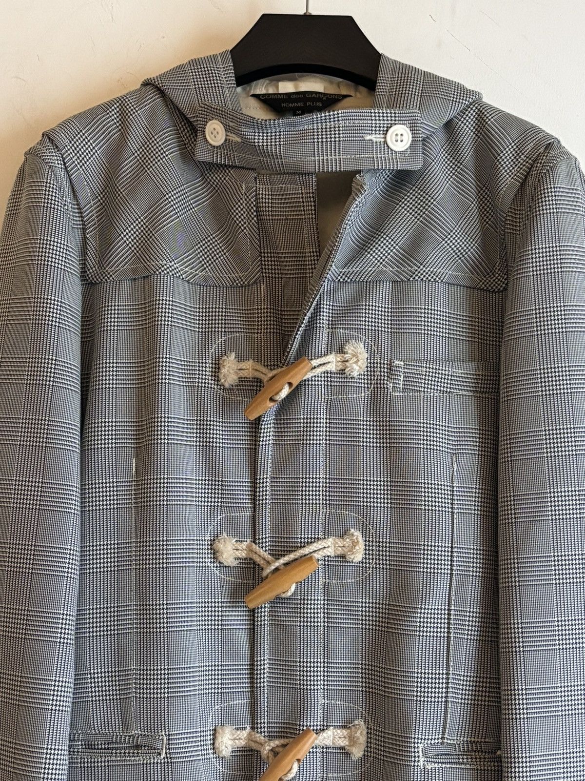 Comme des Garcons Homme Plus Comme Des Garçons | Prince of Wales Check Hooded Suit Jacket Size 48R - 4 Thumbnail