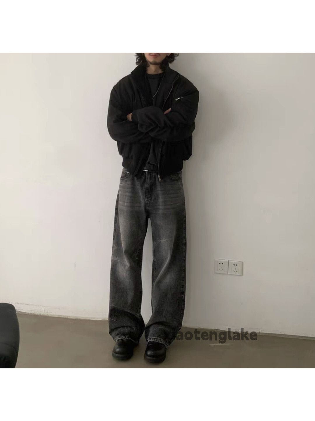 Jean Washed faded loose baggy skate hiphop cargo jeans Size US 32 / EU 48 - 9 Thumbnail