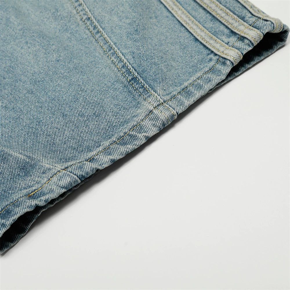 Jean American retro street style washed distressed jeans Size US 32 / EU 48 - 6 Thumbnail