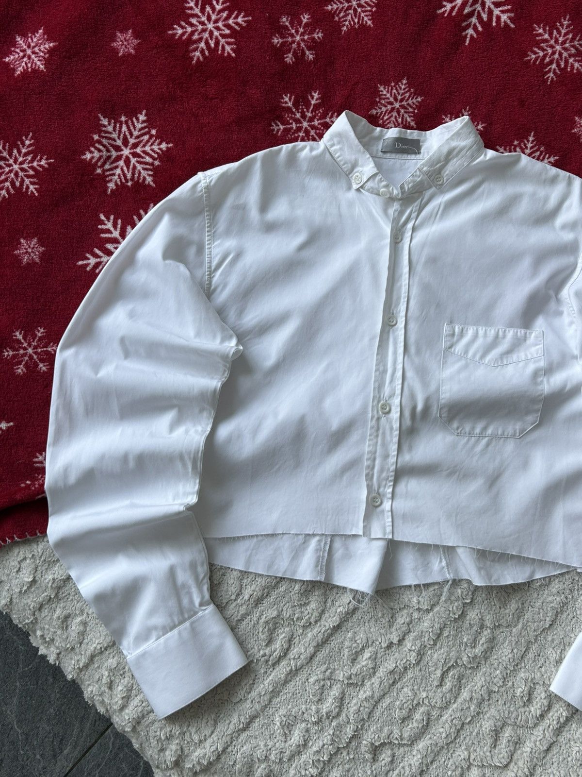 Dior Vintage crop shirt dior white handmade Size XS / US 0-2 / IT 36-38 - 3 Thumbnail