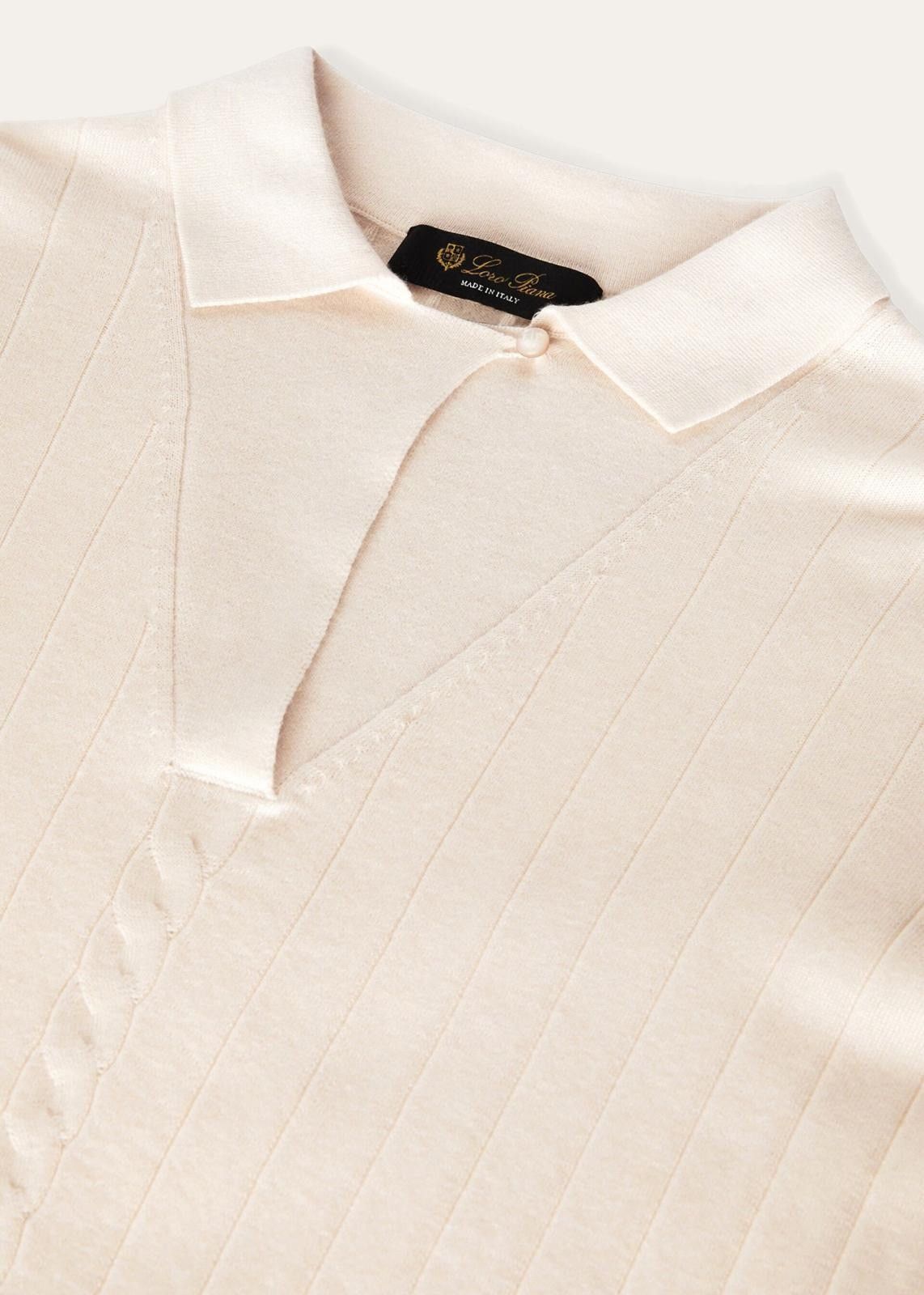 Loro Piana o1srvl11e0824 Porirua Cashmere Polo Shirt in Light Pink Size L / US 10 / IT 46 - 2 Thumbnail