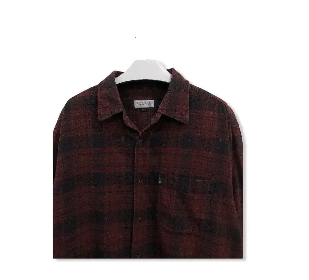 Japanese Brand Japanese Brand Simple Life Plaid Tartan Flannel Shirt 👕 Size US L / EU 52-54 / 3 - 2 Thumbnail