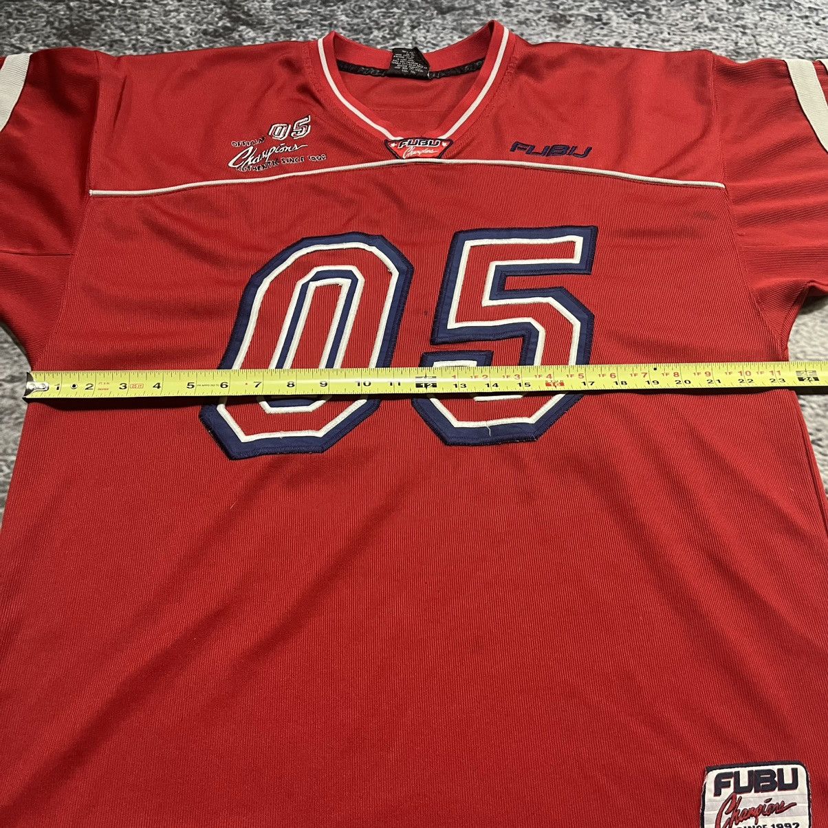 Fubu Vintage Y2K FUBU 05 Jersey Hip-Hop Skater Red Blue Large Size US L / EU 52-54 / 3 - 12 Thumbnail