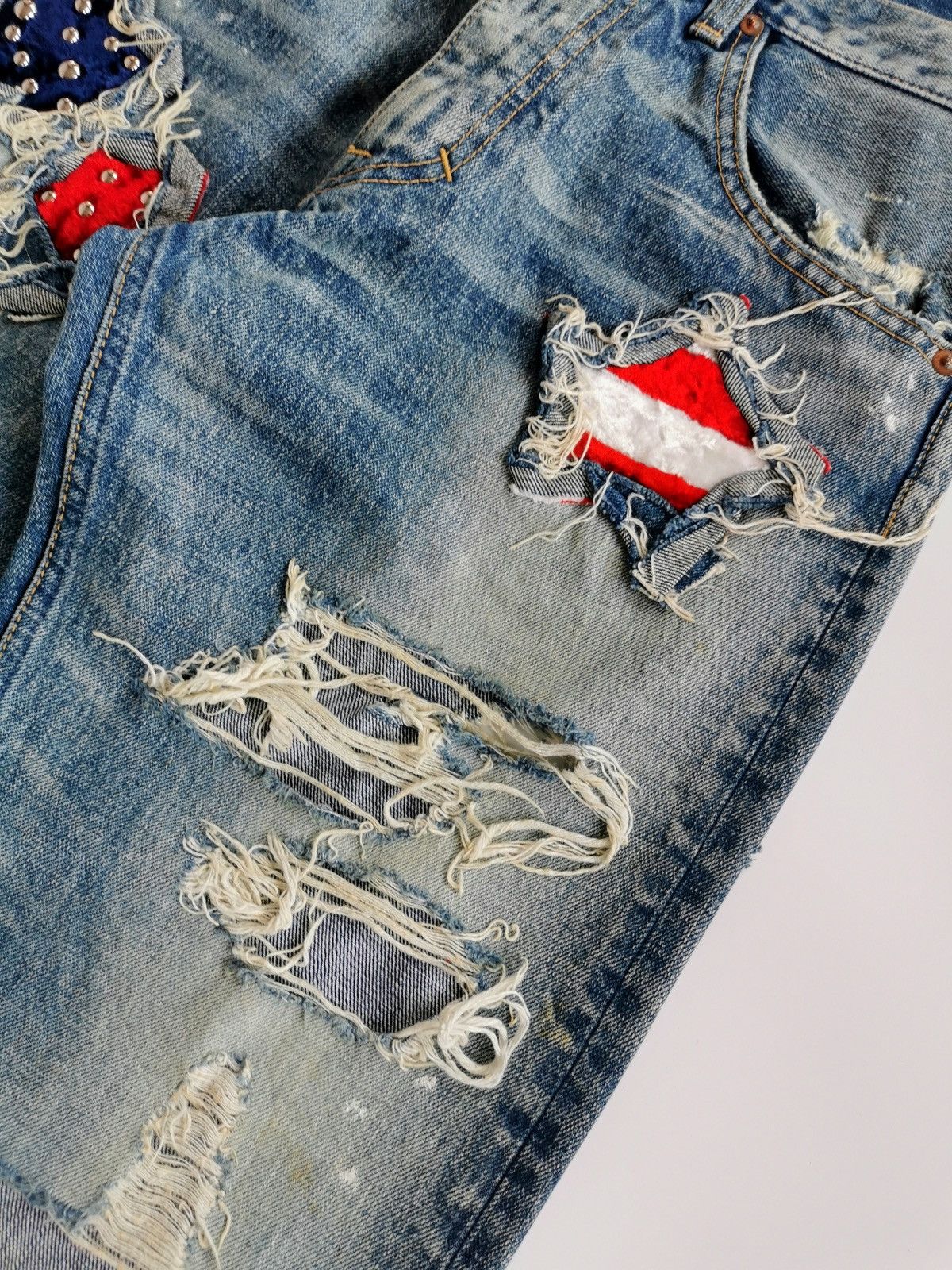 14th Addiction Thrashed Punk Sweats & Bloods RNA Japan Jeans Size US 32 / EU 48 - 6 Thumbnail