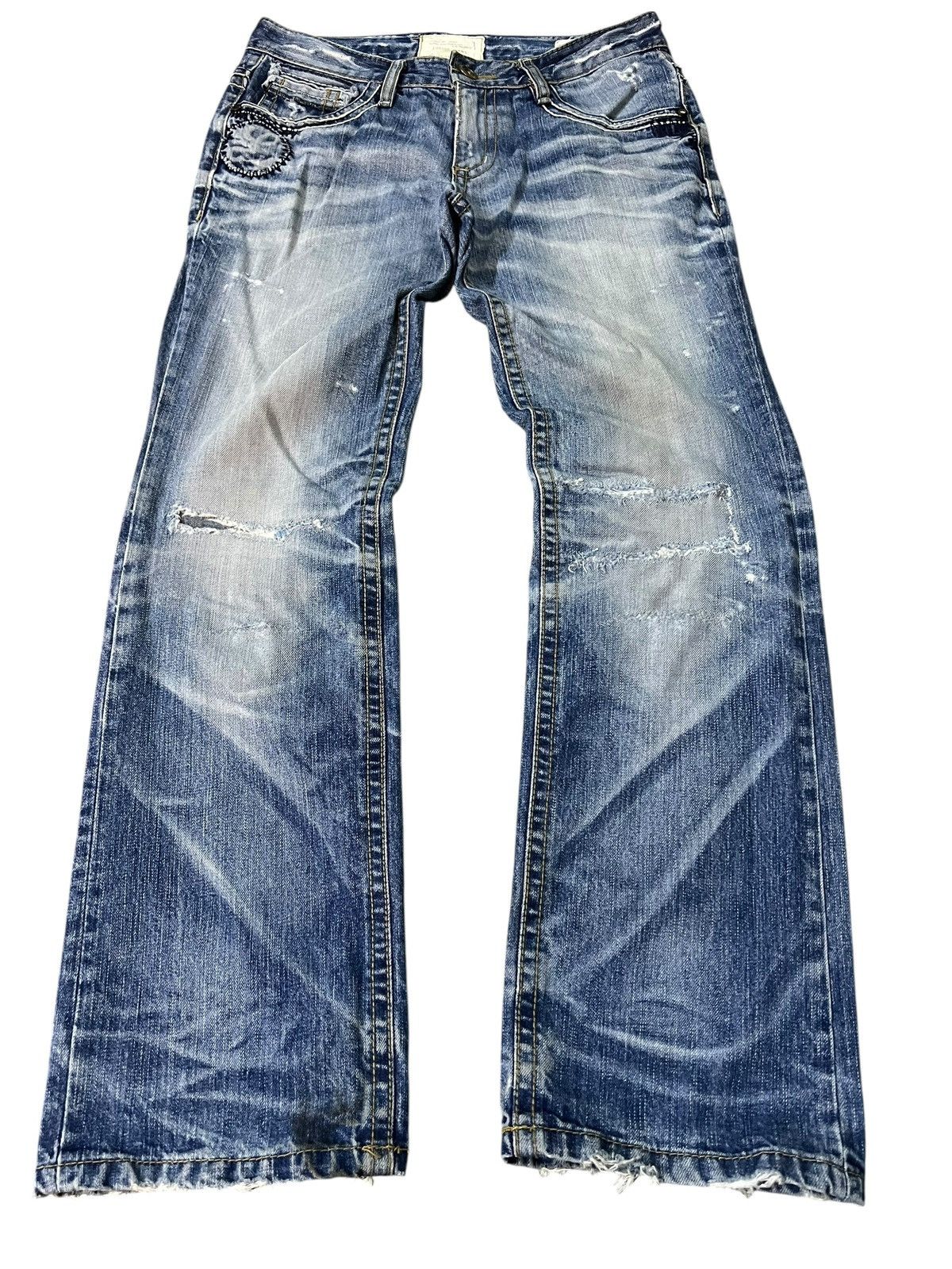 If Six Was Nine Lolita By Concert Club Washed Distress Jean Size US 31 - 1 Thumbnail