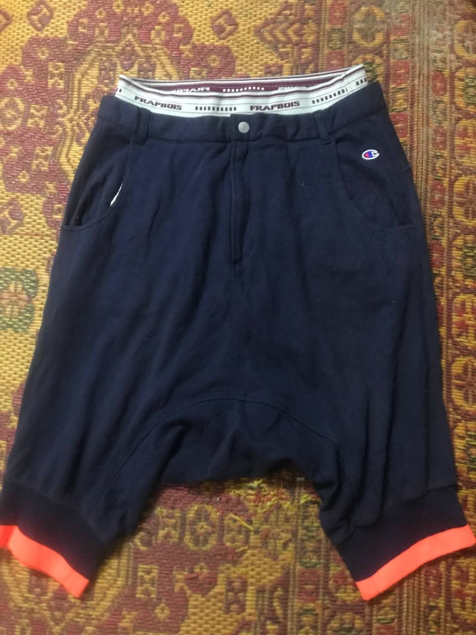Champion × Frapbois × Issey Miyake Frapbois x Champion Drop Crotch Sarouel Pants Navy Size US 32 / EU 48 - 2 Thumbnail