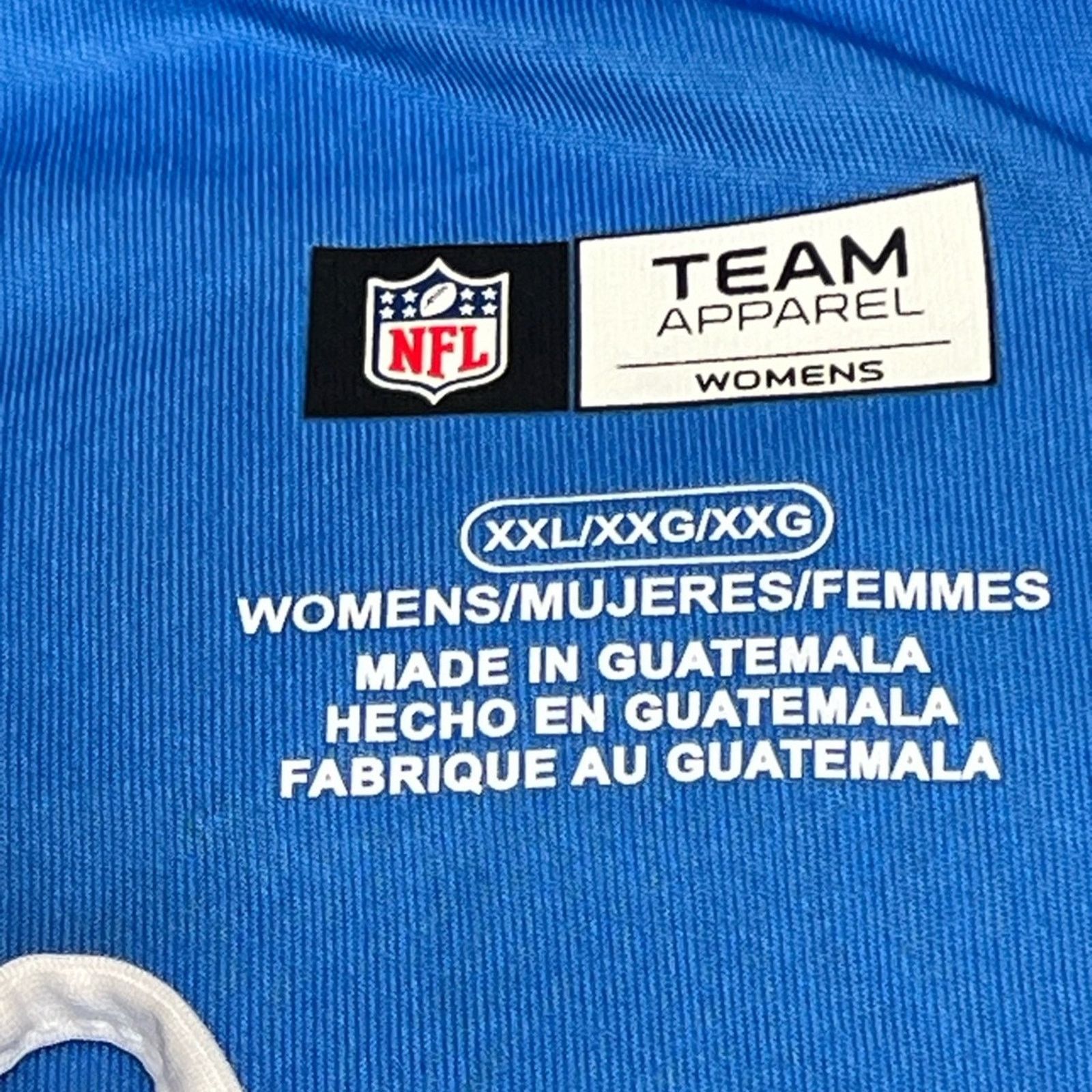 NFL Detroit Lions Women's Jersey Lace Up Shirt - XXL Blue V Neck Size XXL / US 16-18 / IT 52-54 - 4 Thumbnail