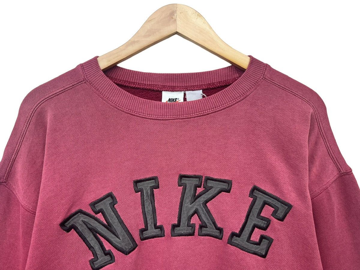Nike Vintage 90s Nike Baggy Boxy Distress Red Sunfaded Sweatshirt Size US XL / EU 56 / 4 - 4 Thumbnail