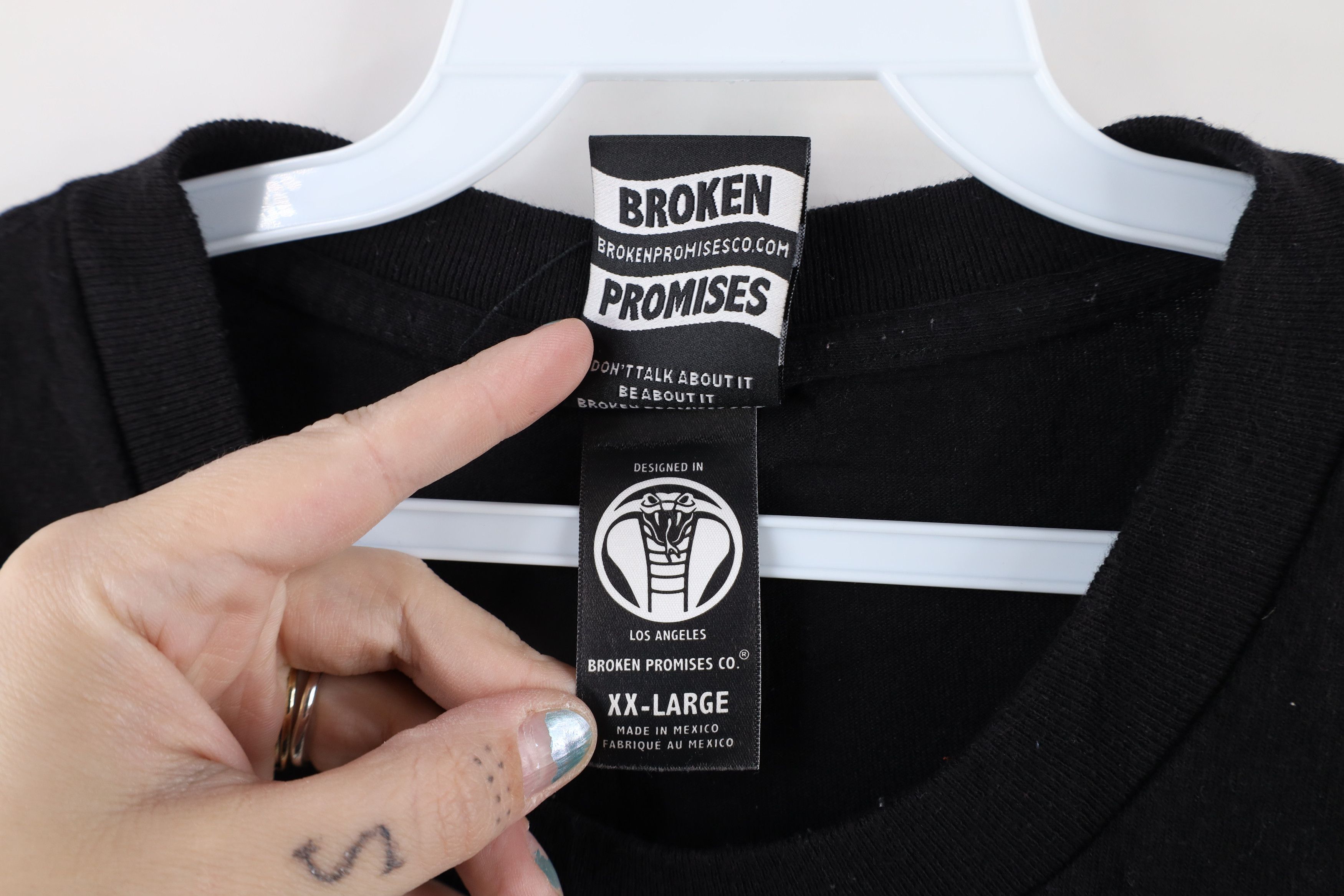 Vintage Broken Promises x Cheat Codes Grim Reaper T-Shirt Black Size US XXL / EU 58 / 5 - 7 Thumbnail