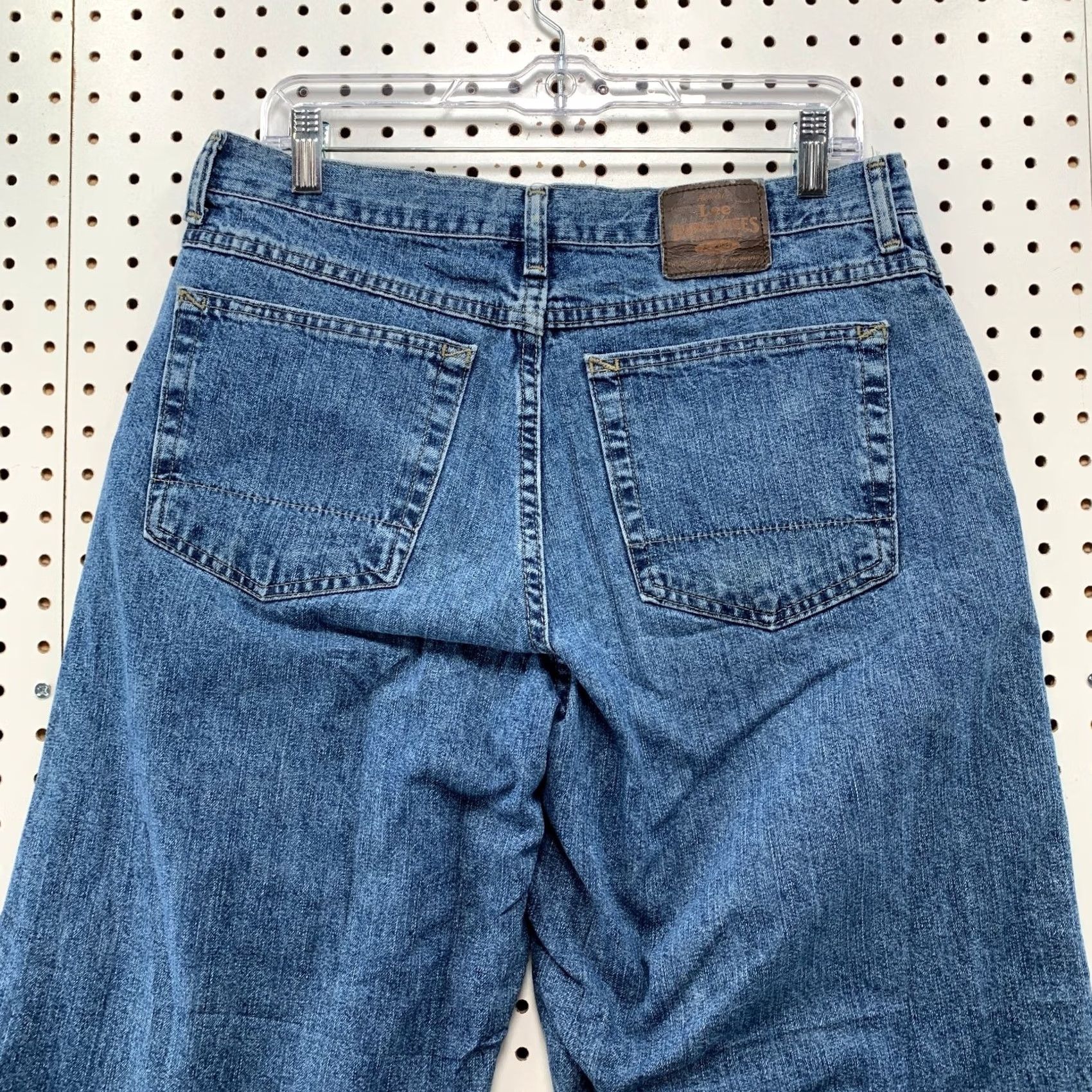 Lee VINTAGE Lee Dungaree Jeans Mens 32x30.5 Tag 33x32 Blue Denim Baggy Wide Leg Size US 30 / EU 46 - 6 Thumbnail