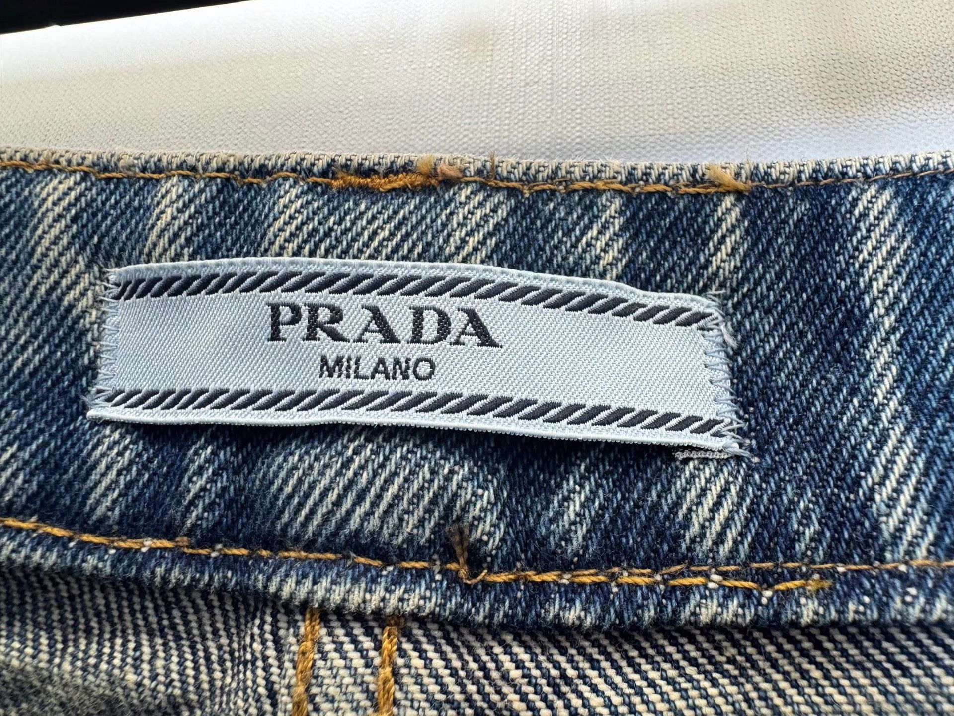 Prada Prada Washed Denim Pants K36 Size 25" / US 0 / IT 36 - 3 Thumbnail