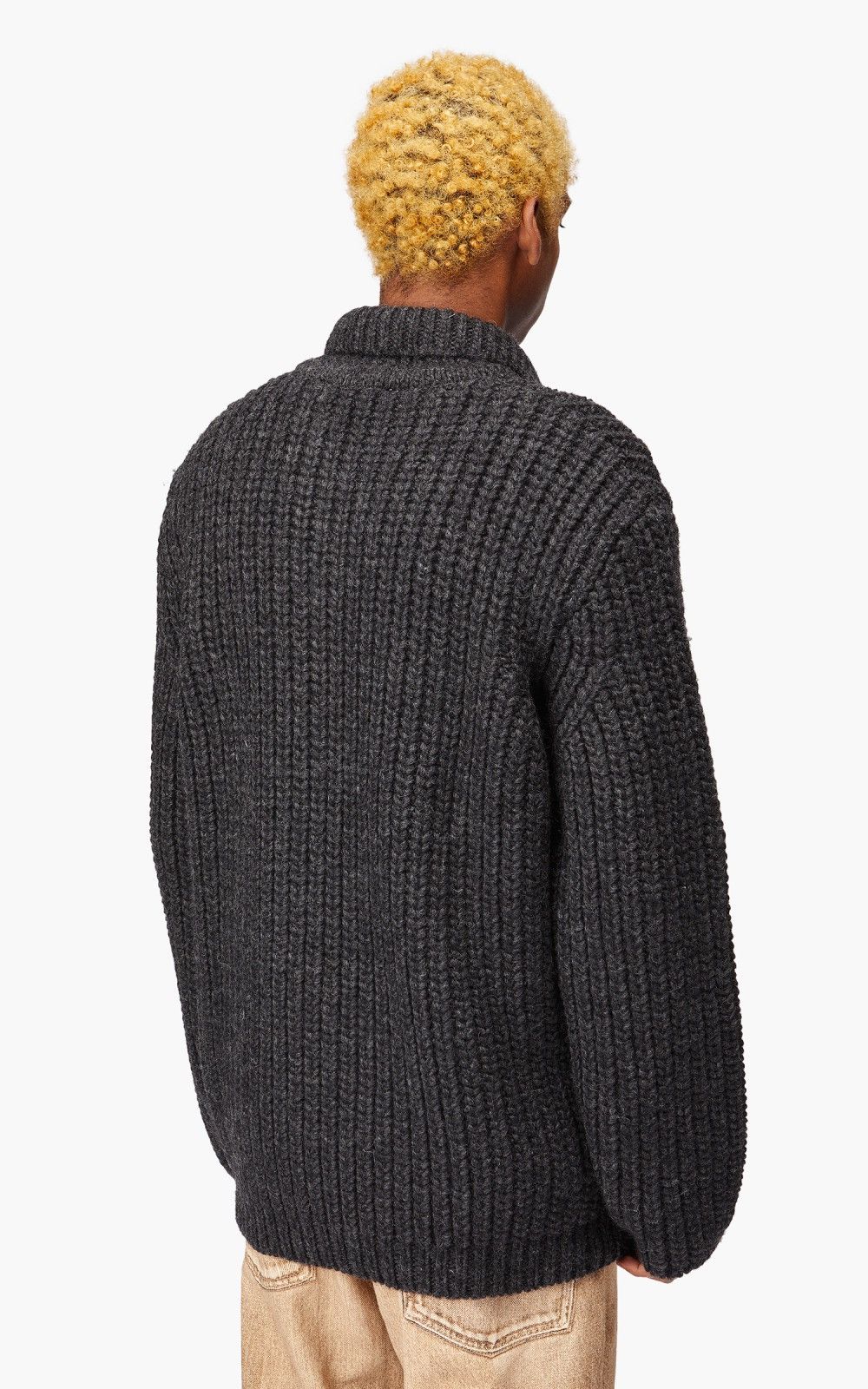 Our Legacy OUR LEGACY BIG PIQUET WOLF GREY CHUNKY WOOL KNITS Size US S / EU 44-46 / 1 - 14 Thumbnail