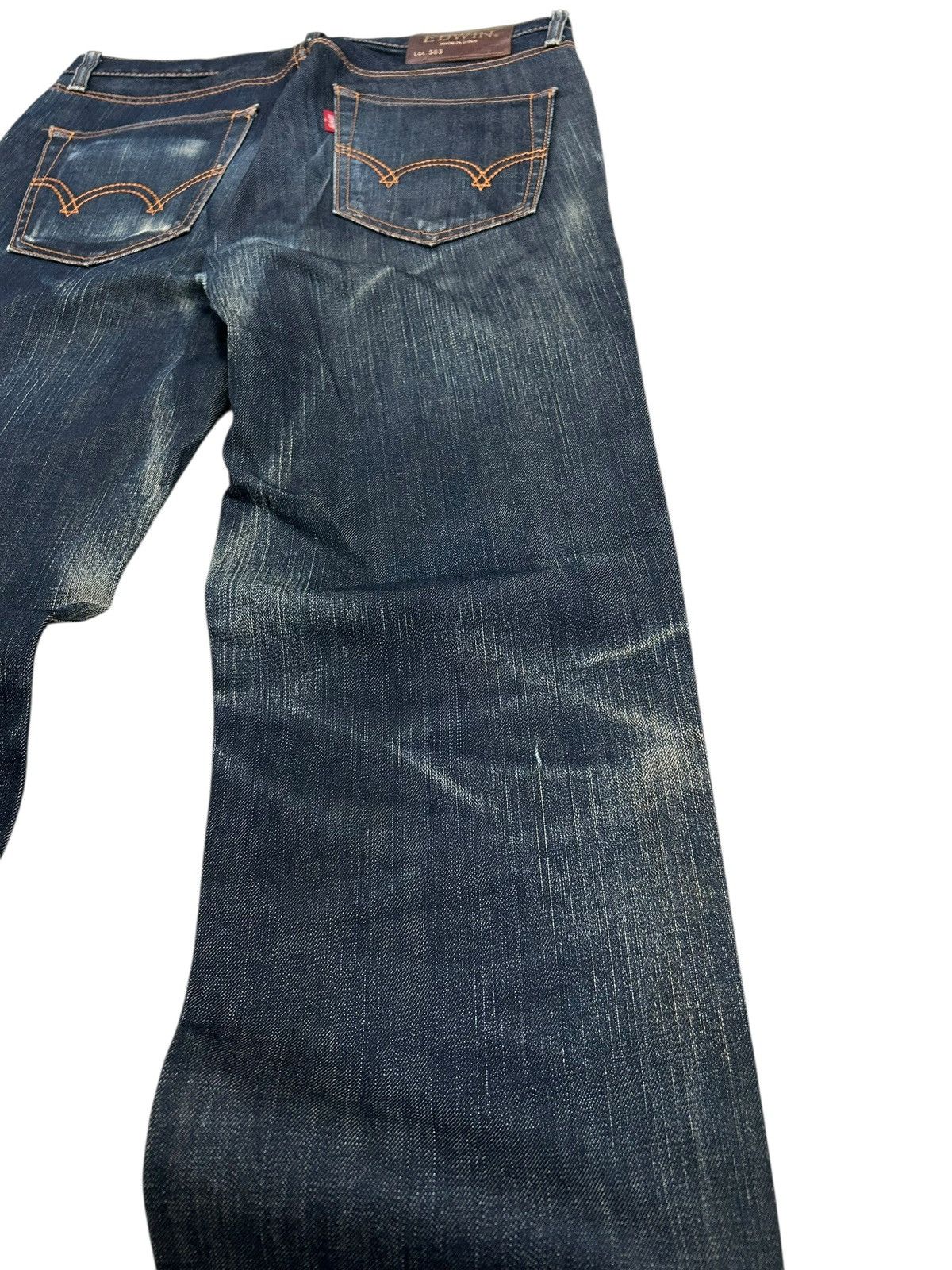 Edwin × Hysteric Glamour × Japanese Brand Edwin Japan 503 Regular Creased Line Whiskers Washed Size US 34 / EU 50 - 14 Thumbnail