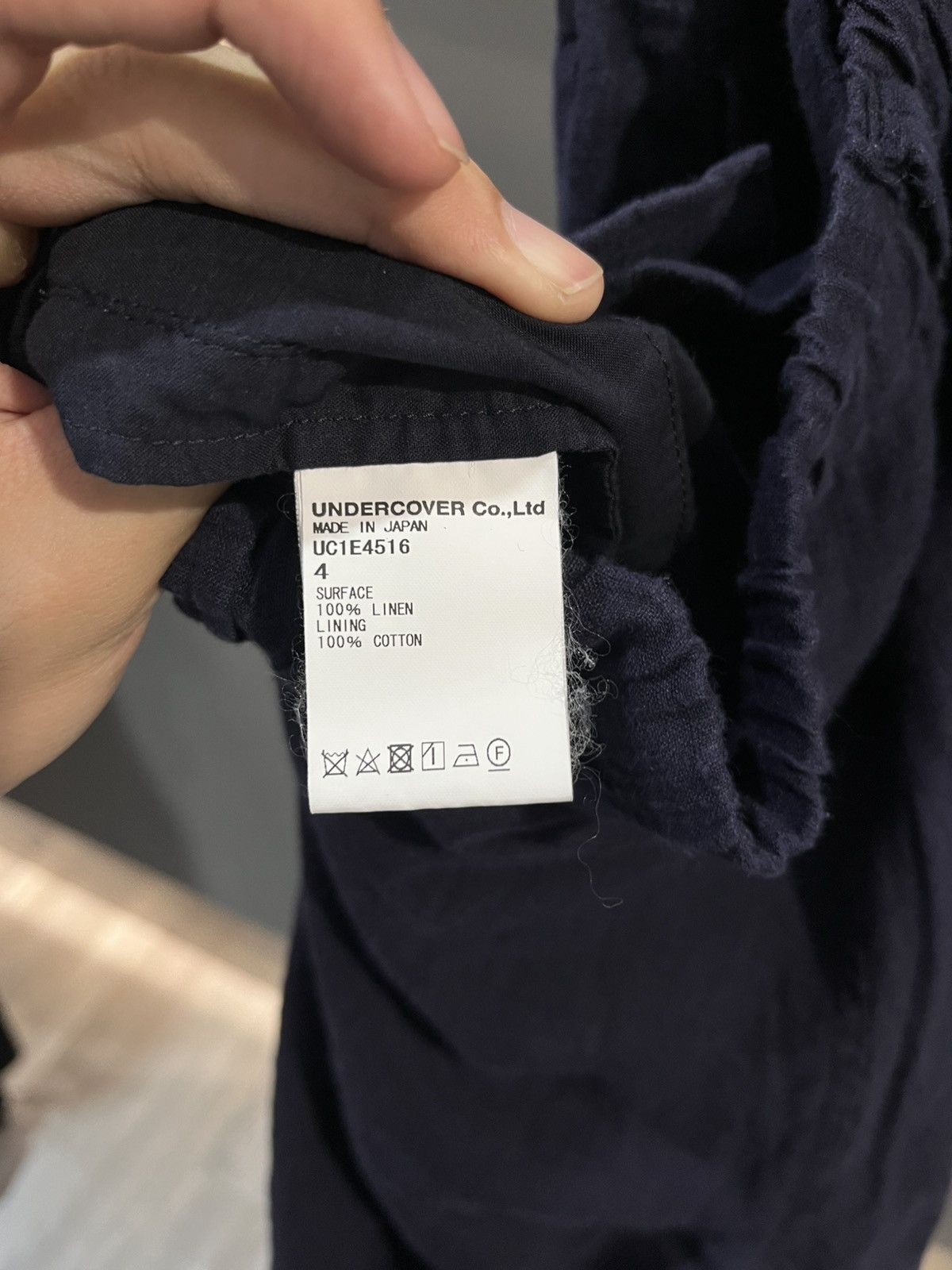 Undercover Undercover navy Linen easy pants Size US 33 - 3 Thumbnail