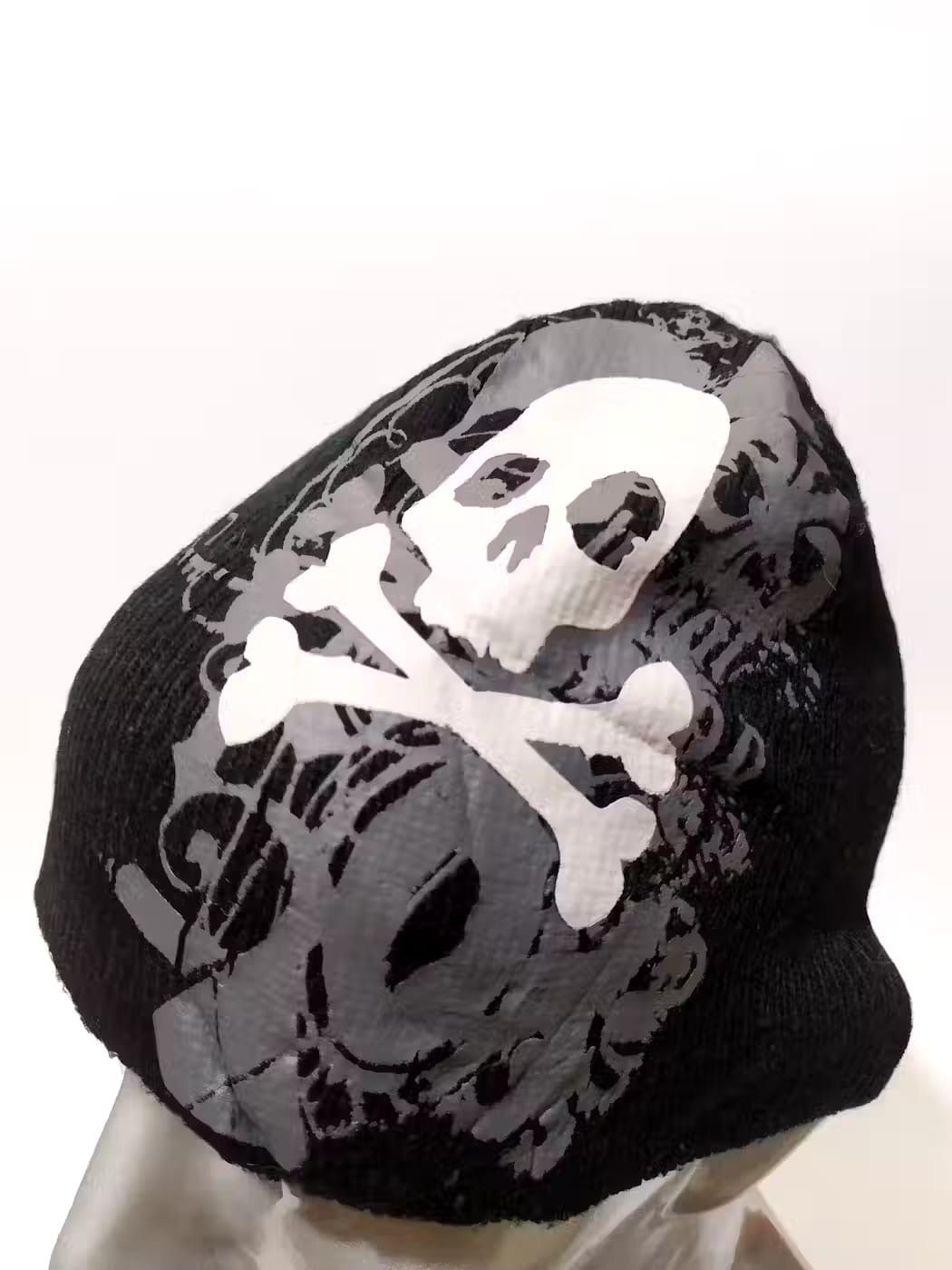 Japanese Brand Daiso Japan Skull Skeleton Punk Beanie Hats Size ONE SIZE - 1 Thumbnail