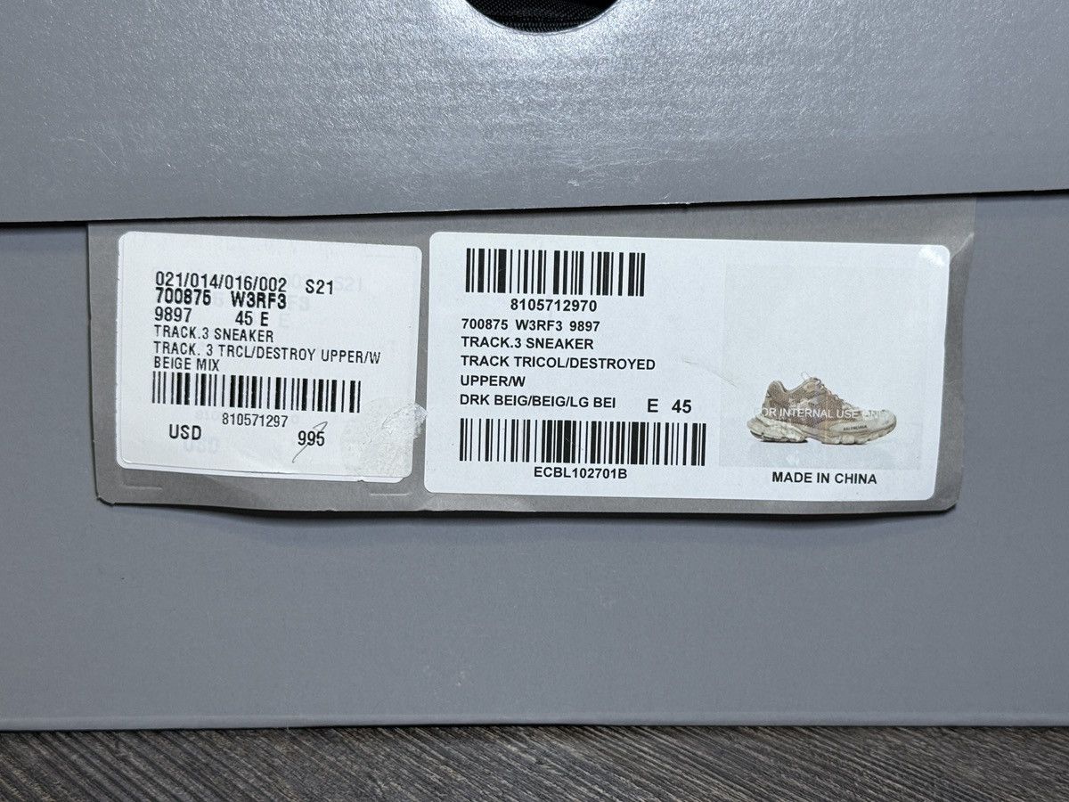 Balenciaga Balenciaga Track 3 Sneakers Tricolor Beige NIB EU 45/US 12 Size US 12 / EU 45 - 5 Thumbnail