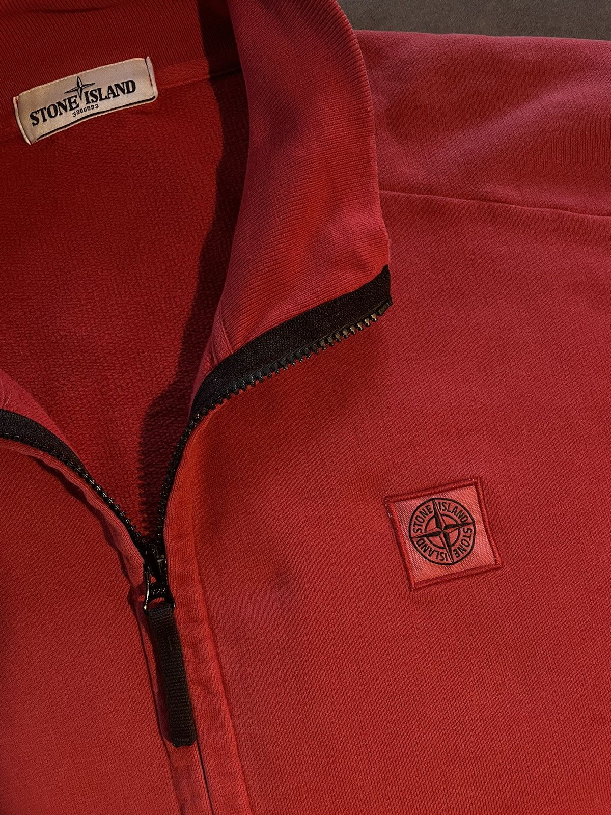 Stone Island Vintage Stone Island Patch Program Red Zip Hoodie – XL Size US XL / EU 56 / 4 - 2 Thumbnail