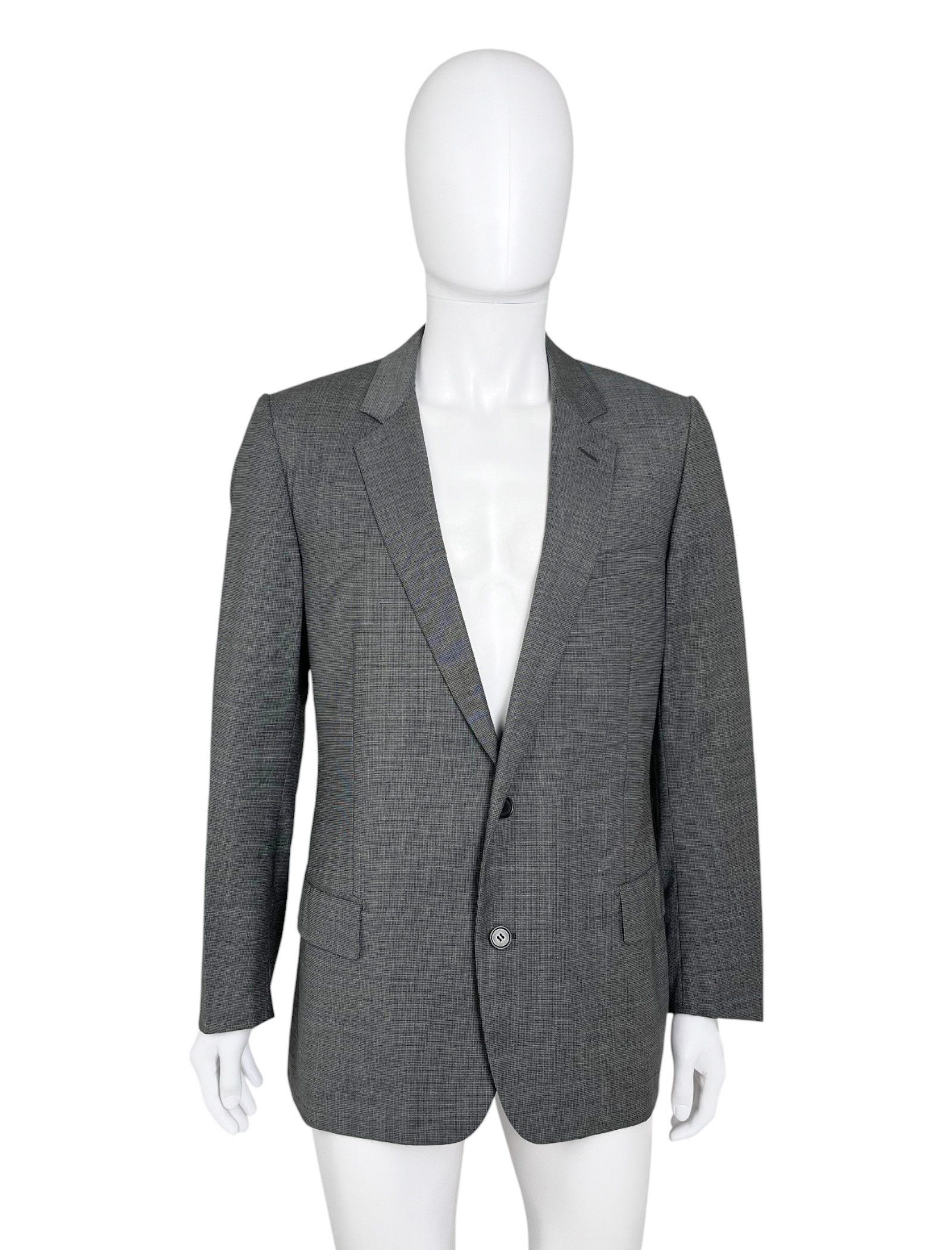 Dior by Kris Van Assche F/W 2008 Grey Wool Blazer Size 52R - 1 Thumbnail