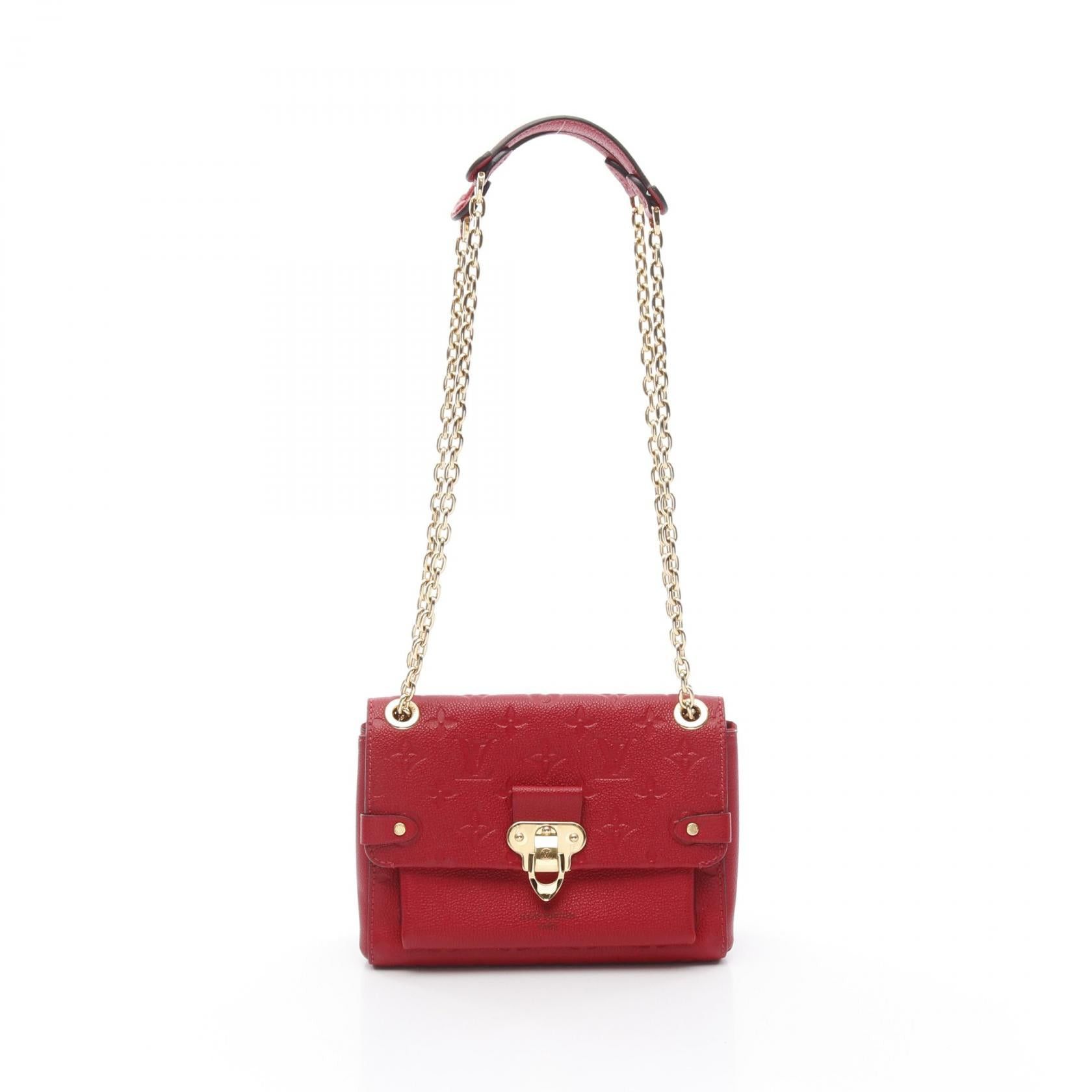 Louis Vuitton Louis Vuitton Vavin Bb Monogram Empreinte Cerise Double Chain Shoulder Bag Leather Red Size ONE SIZE - 1 Thumbnail