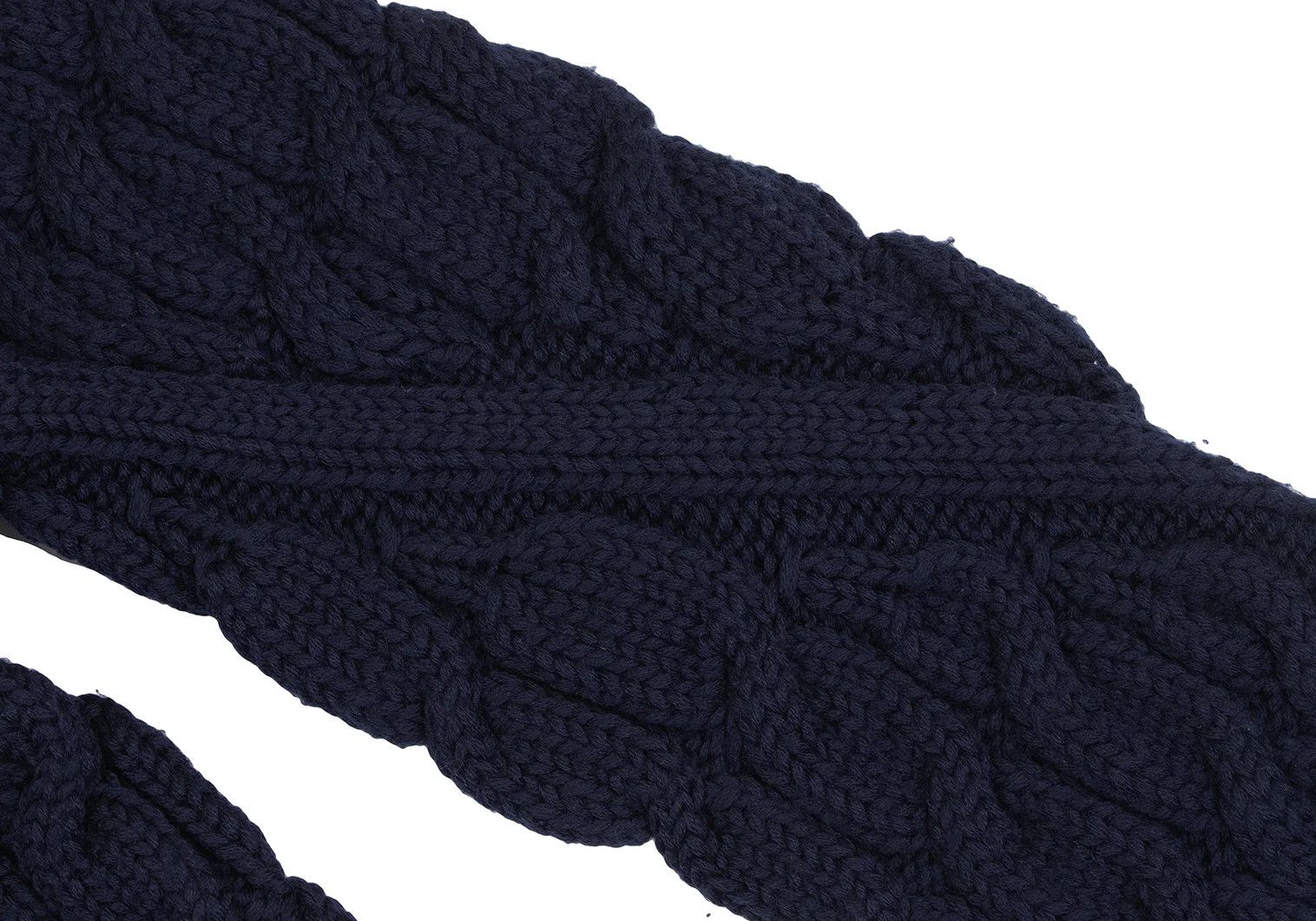 Comme des Garcons Homme Plus Wool Bias Cut Cable Knit Sweater in Navy, Size M Size US M / EU 48-50 / 2 - 5 Thumbnail