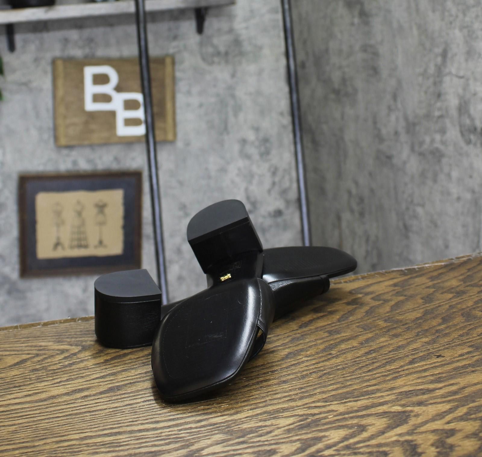 Stuart Weitzman Stuart Weitzman Cayman 35 Block Heel Slides Se013 Black 9b Size US 9 / IT 39 - 5 Thumbnail