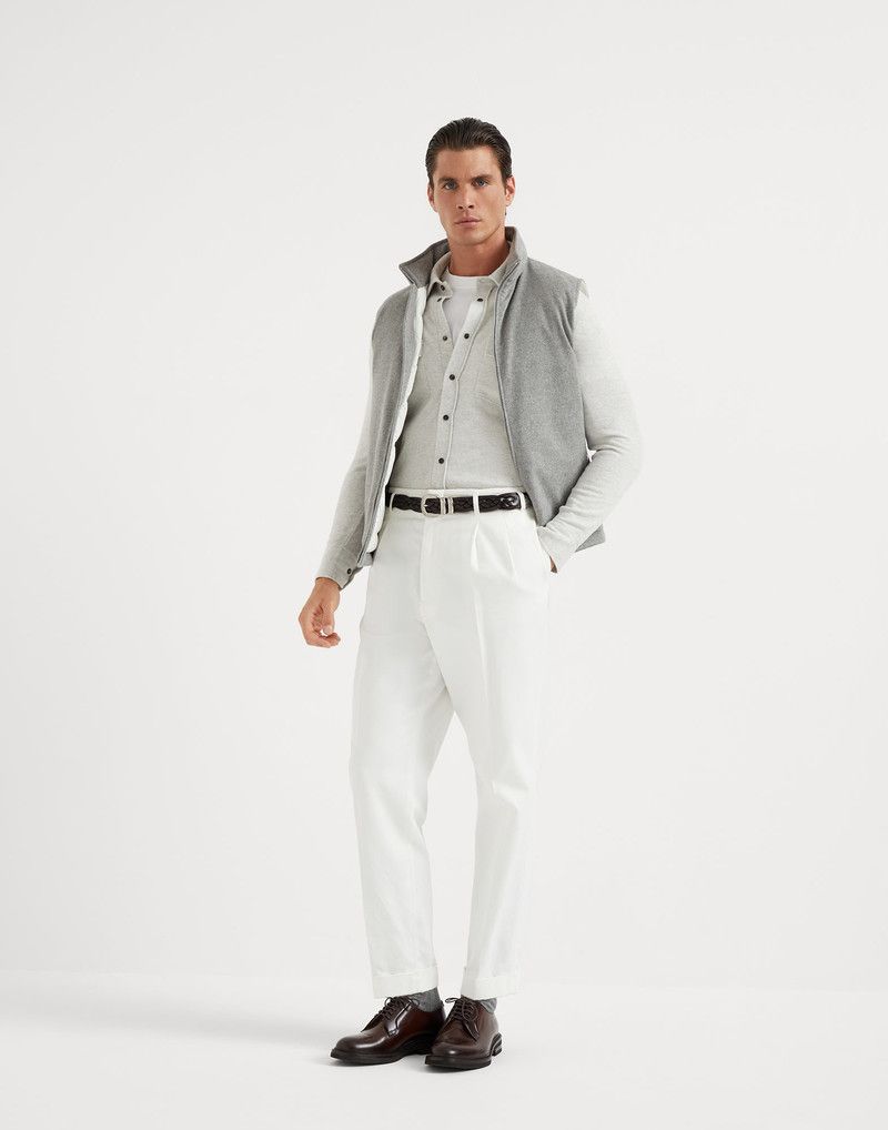Brunello Cucinelli o1w1db10326 Shirt Style Cardigan in Grey Size US XL / EU 56 / 4 - 2 Thumbnail