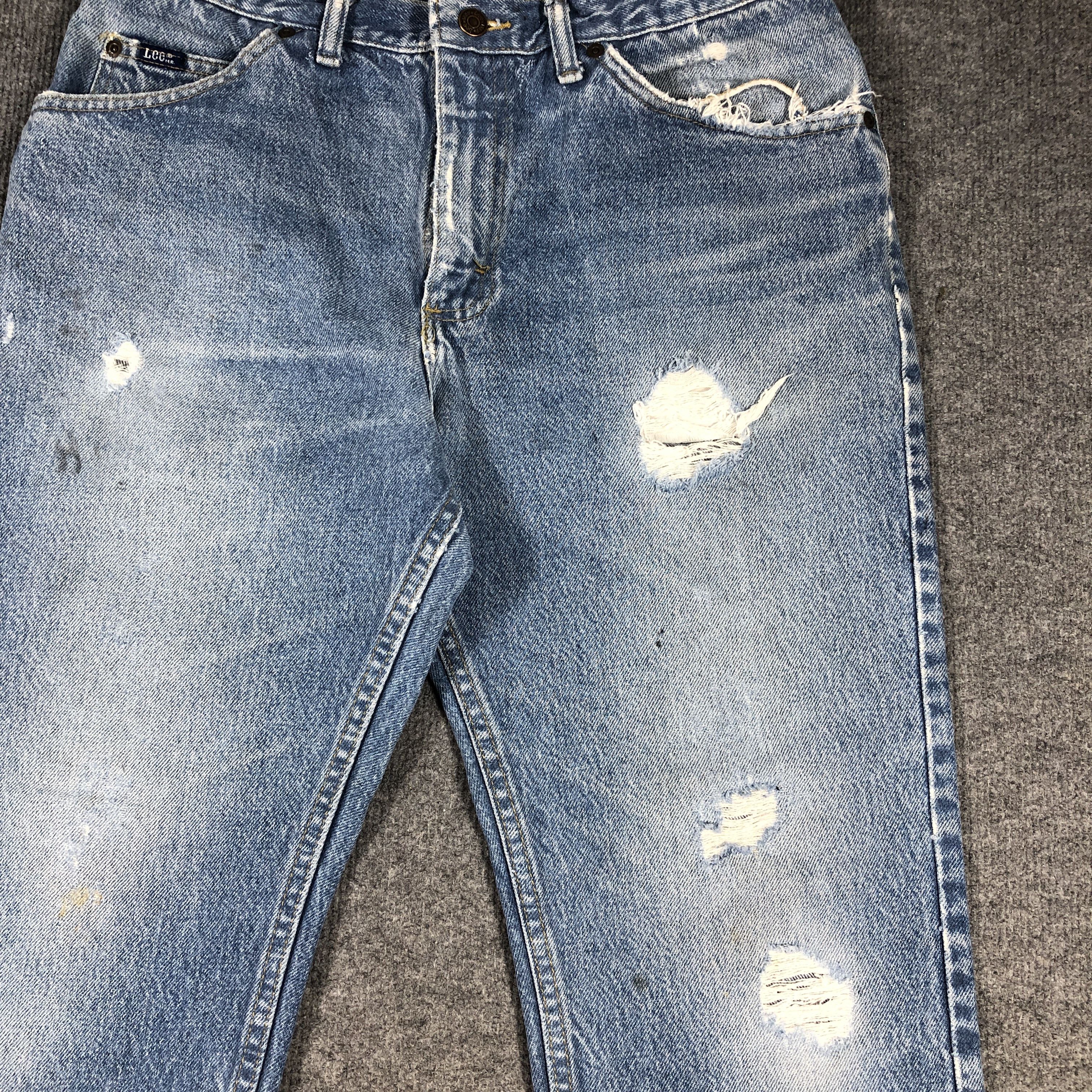 Lee × Vintage Vintage 90s Lee Light Blue Wash Distress L713 Size US 32 / EU 48 - 3 Thumbnail
