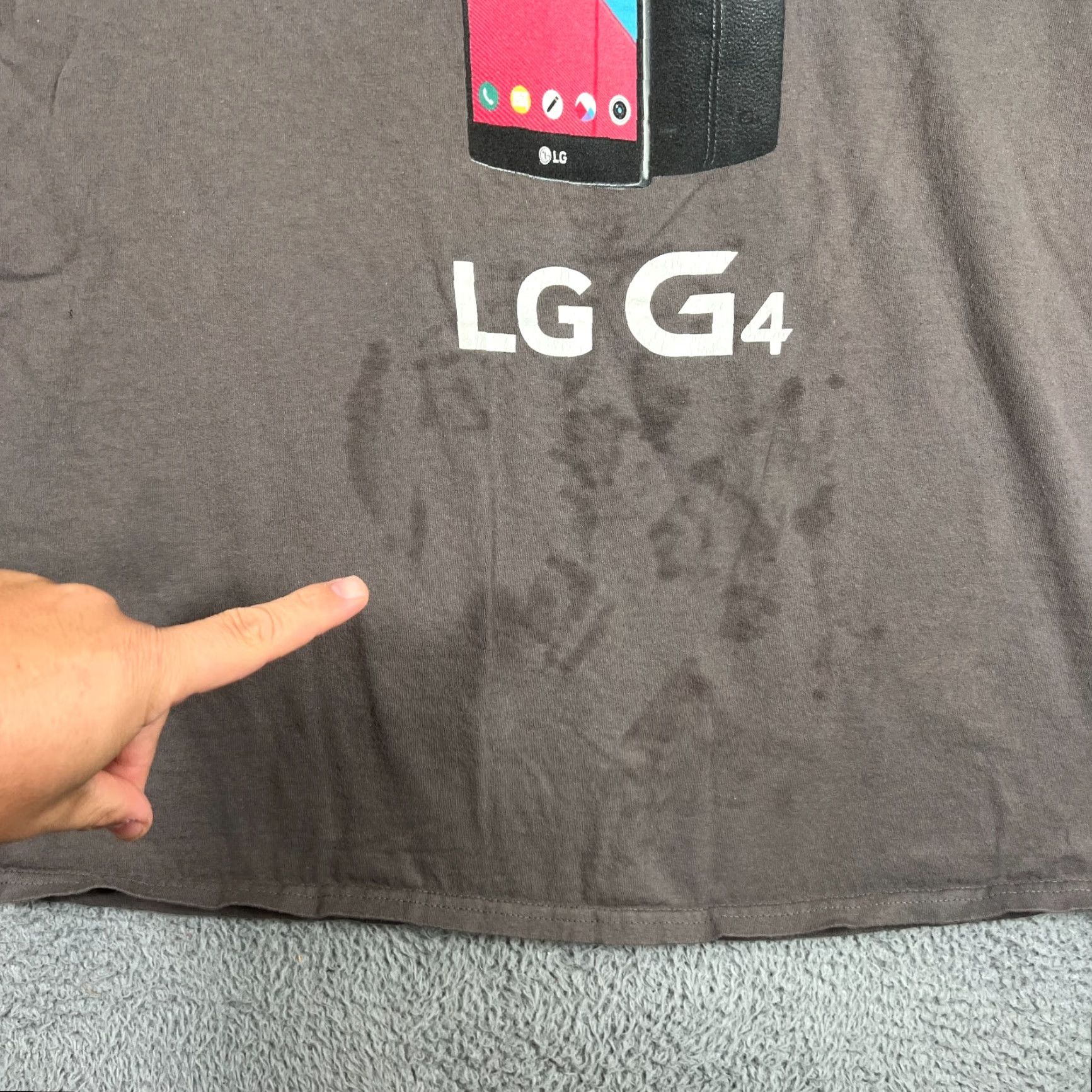 Vintage VINTAGE LG T-Shirt Mens XL Gray 2000s Tech Cell Phones Logo Graphic Short Sleeve Casual Size US XL / EU 56 / 4 - 2 Thumbnail