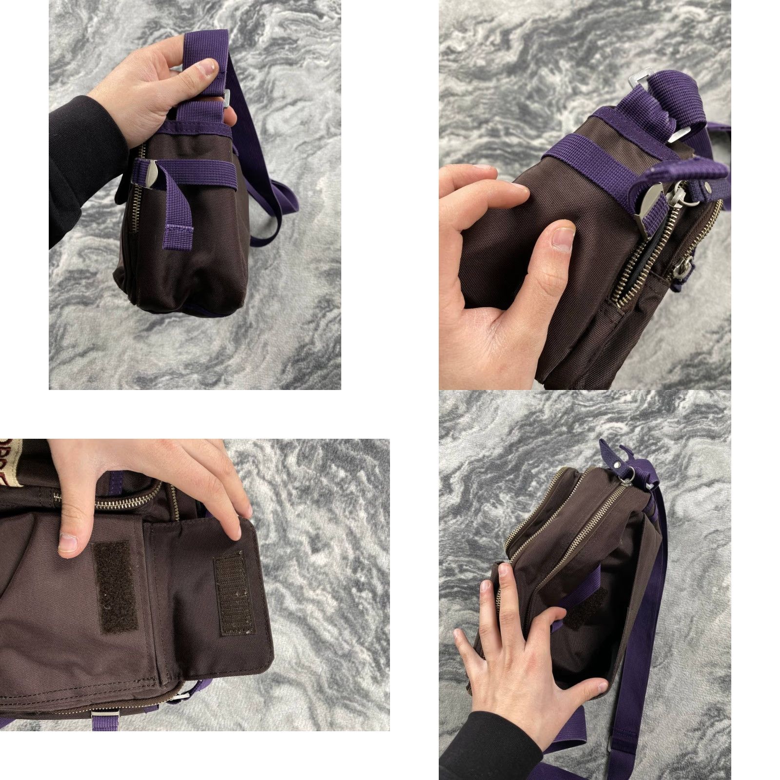 George Gina & Lucy VINTAGE George Gina & Lucy Lunch Box Bag Brown Shoulder Bag Women Medium Brown Rectangle Zip Pockets Size ONE SIZE - 8 Thumbnail