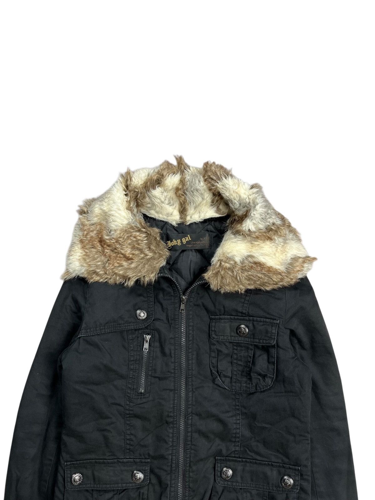 14th Addiction 2000s Joky Gal - Vkei Style Trim Fur Collar Jacket Size US M / EU 48-50 / 2 - 5 Thumbnail