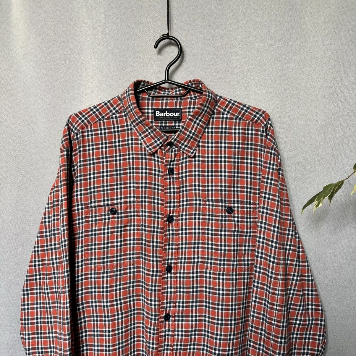 Barbour Barbour shirt button up large orange vintage Size US XL / EU 56 / 4 - 1 Thumbnail