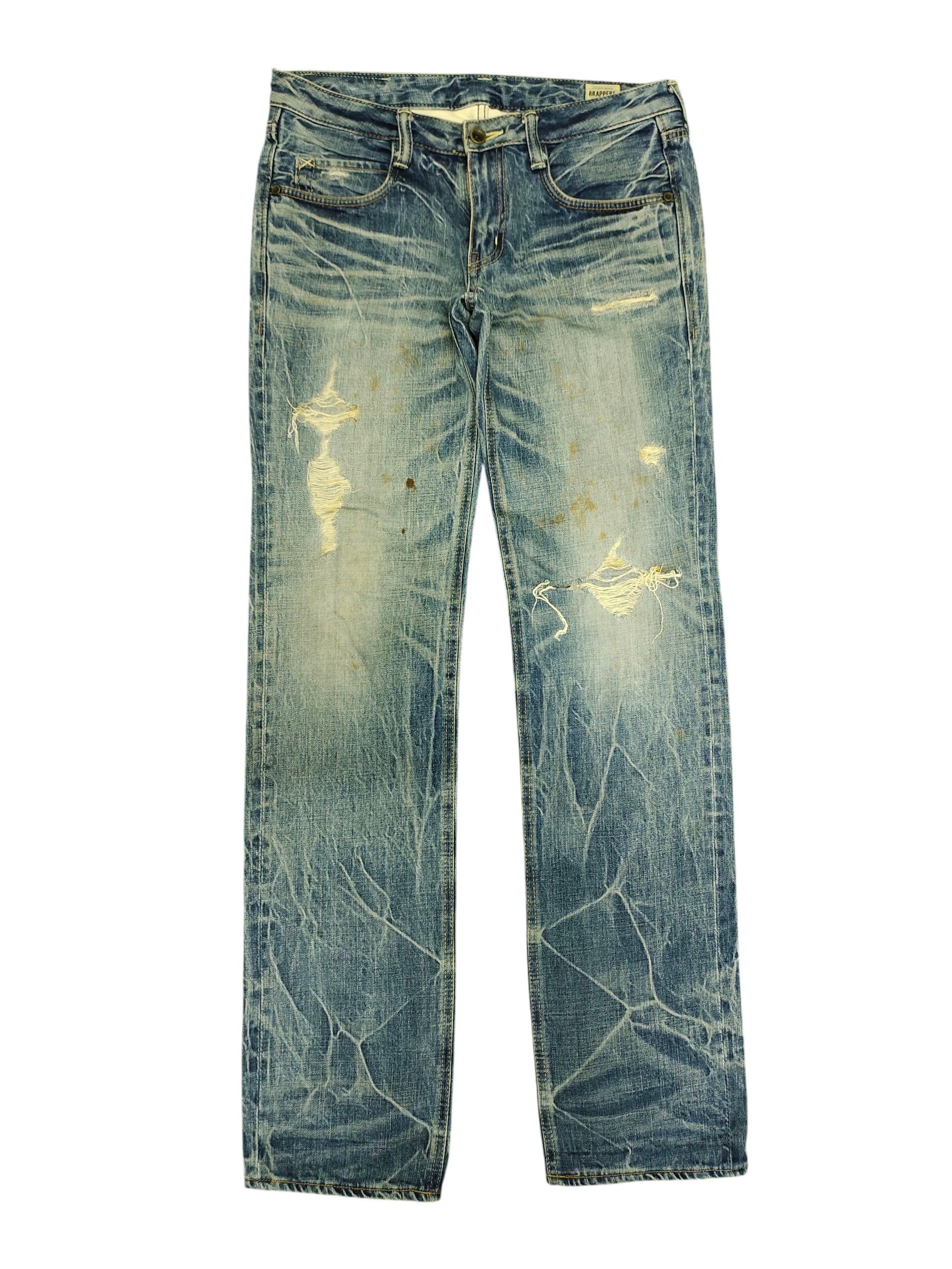 Kapital Distress Jeans Brappers Union Made Rusty Clawmark Grunge Size US 31 - 1 Thumbnail