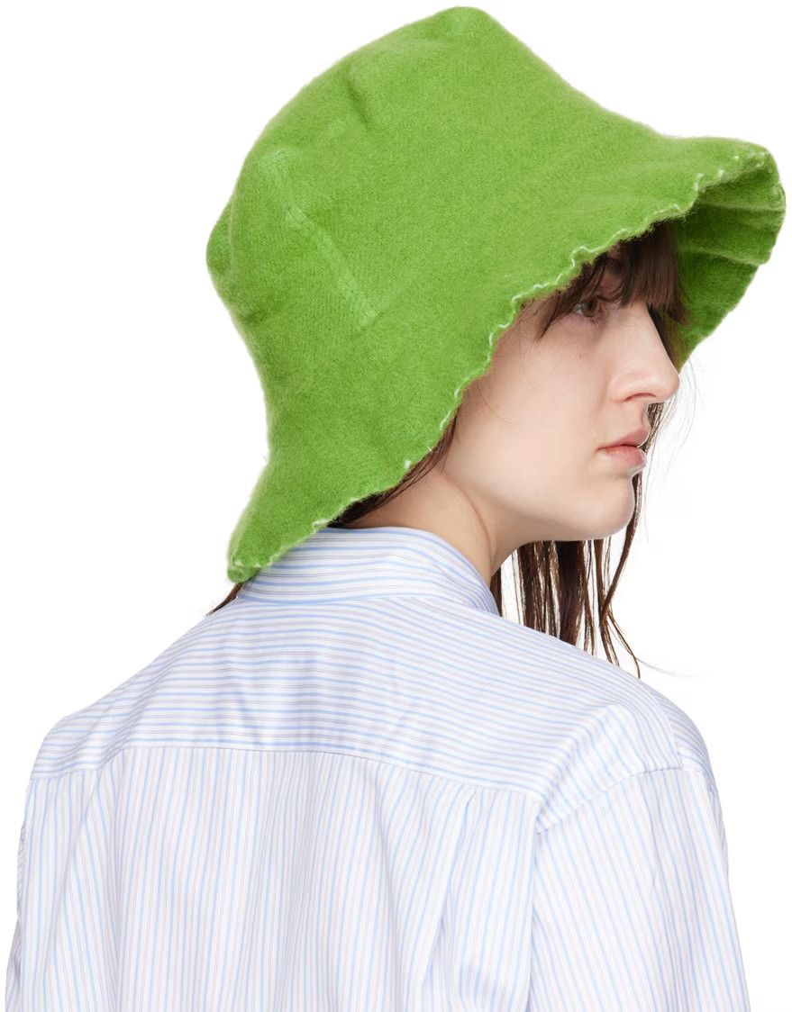 Comme des Garcons SHIRT o1mle1224 Size : OS/Wool Bucket Hat / Cap in Green Size ONE SIZE - 4 Thumbnail
