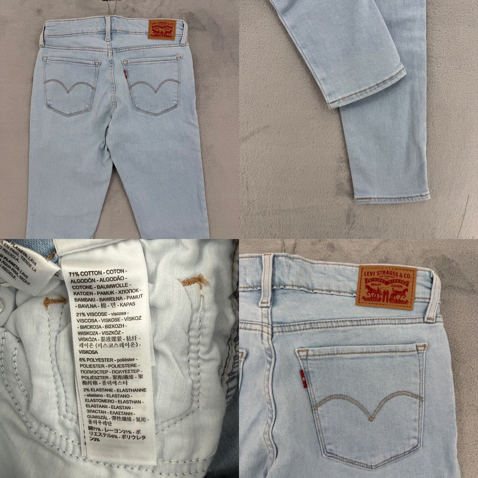 Levi's Levi's 711 Skinny Jeans Light Wash Blue Mid Rise Denim Women's W26 L32 Size 26" / US 2 / IT 38 - 8 Thumbnail
