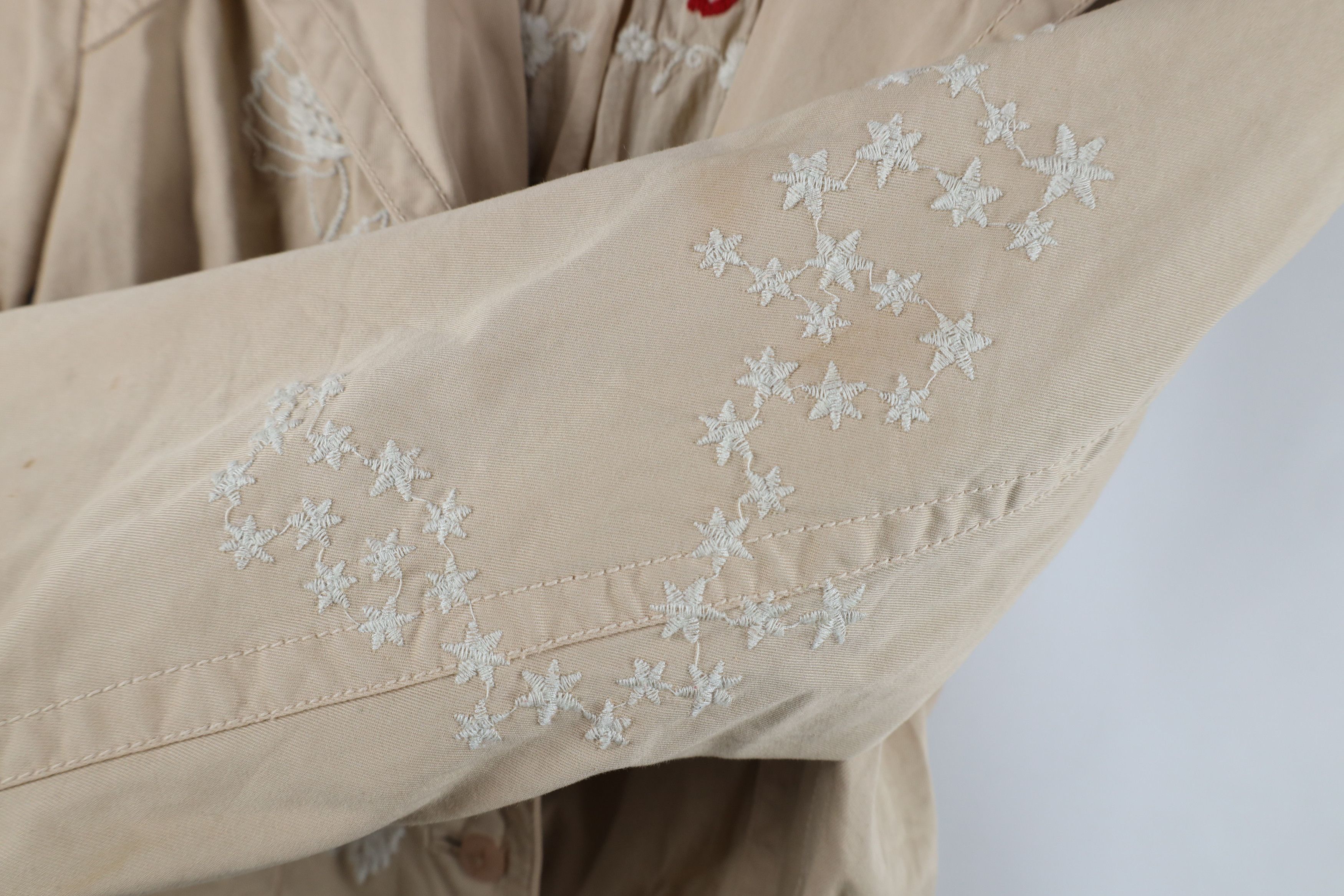 Johnny Was × Vintage Johnny Was Los Angeles Flower Blazer Jacket Beige Size M / US 6-8 / IT 42-44 - 5 Thumbnail