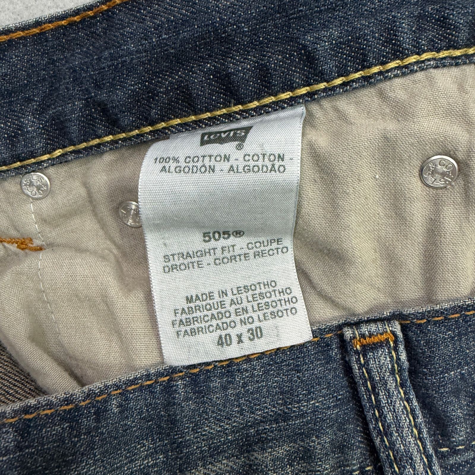Levi's Vintage Levis 505 Jeans Men's 40x30 Blue Denim Straight y2k Size US 40 / EU 56 - 4 Thumbnail