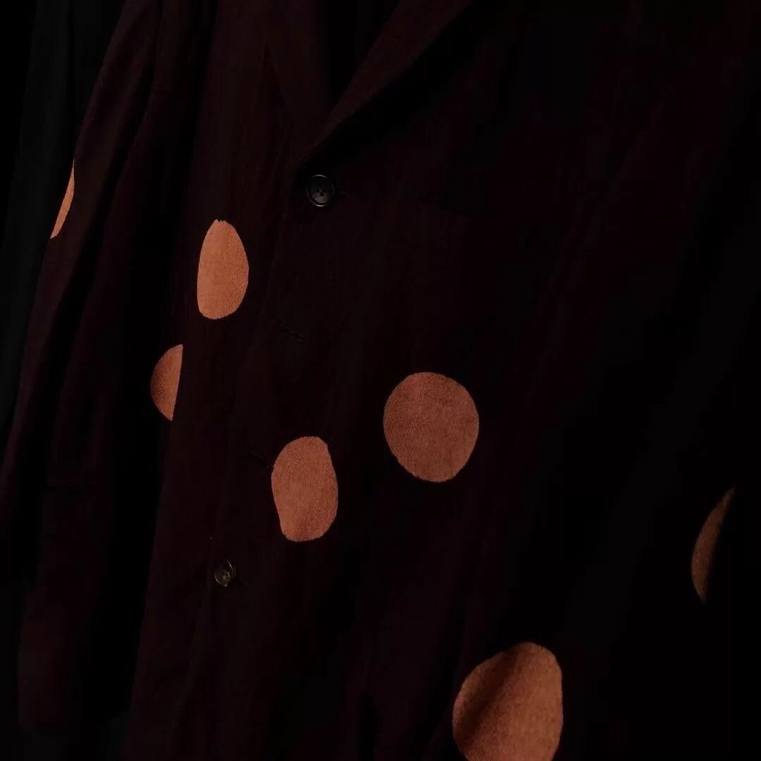 Yohji Yamamoto Yohji Yamamoto 96AW Moon Discharge Red Moon Brown Jacket Size US S / EU 44-46 / 1 - 6 Thumbnail