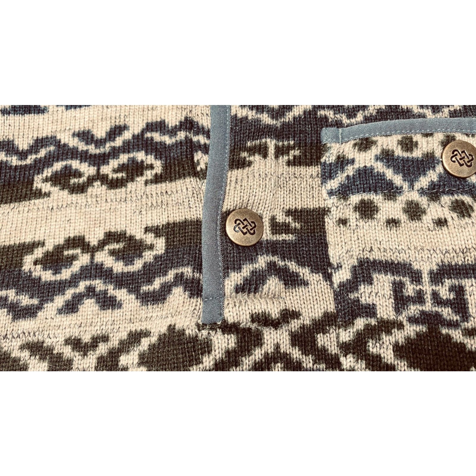 Vintage Mens Large Aztec Print Fleece Pullover Sherpa Adventure Gear 7715 - Mens Large Aztec Print Fleece Pullover Sweater Sherpa Adventure Gear 7715 Size L / US 10 / IT 46 - 6 Thumbnail