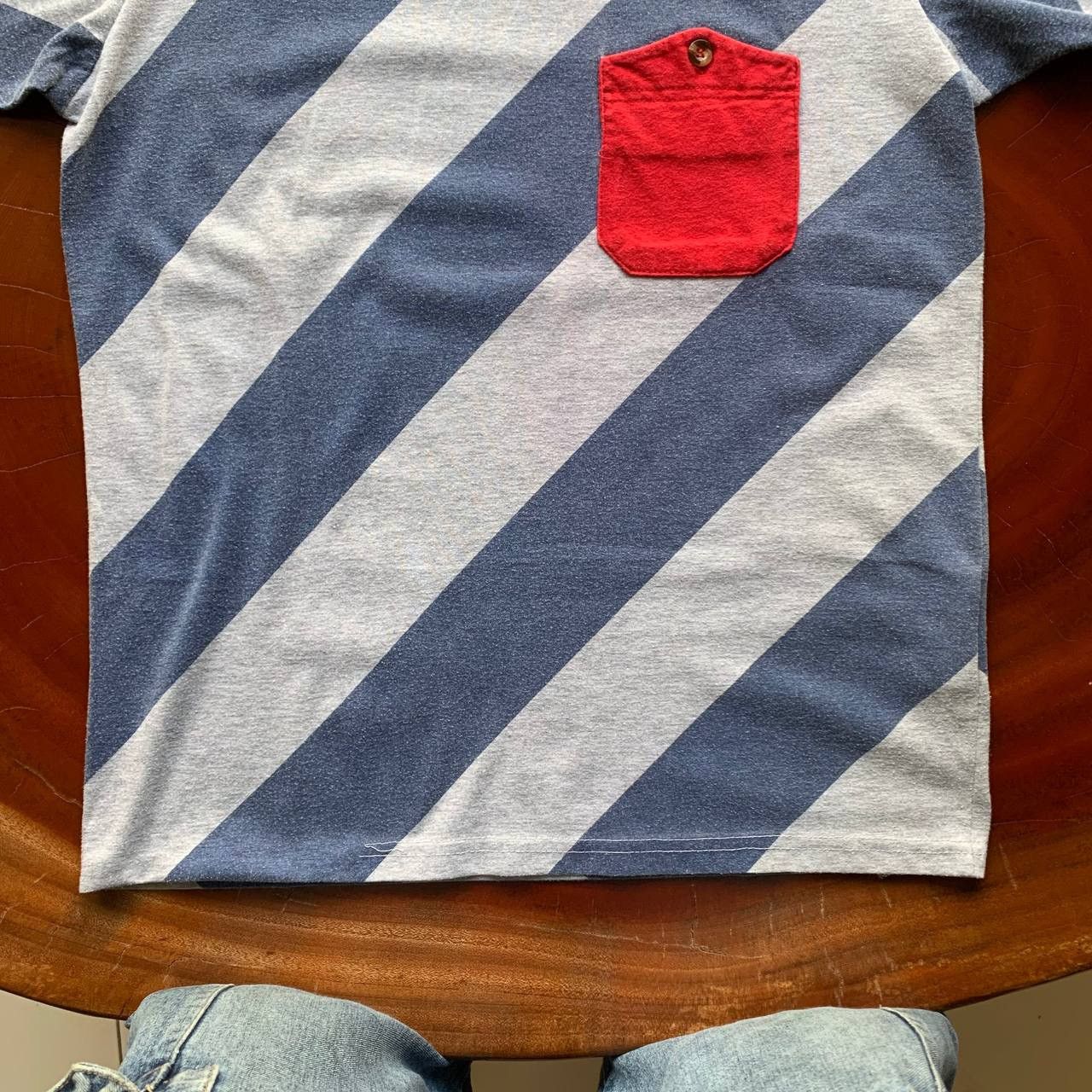 Comme des Garcons Comme Des Garcons Shirt Striped AD2005 Grey Blue Tee Size US M / EU 48-50 / 2 - 5 Thumbnail