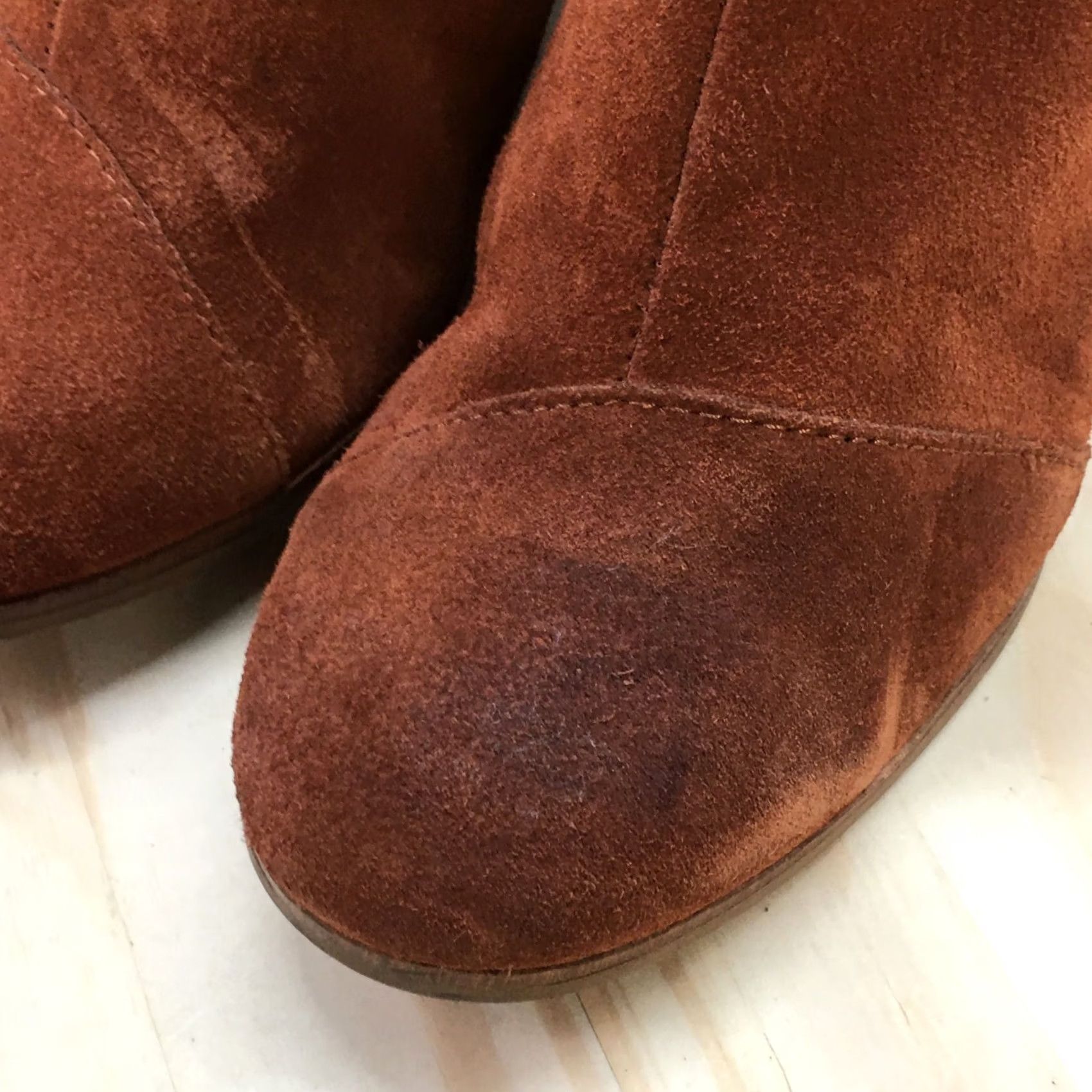 Toms TOMS Lunata Fringe Zip Ankle Bootie Brown Suede Heels Boots Womens 8.5 Foo d 3" Heel Casual Size US 9 / IT 39 - 4 Thumbnail