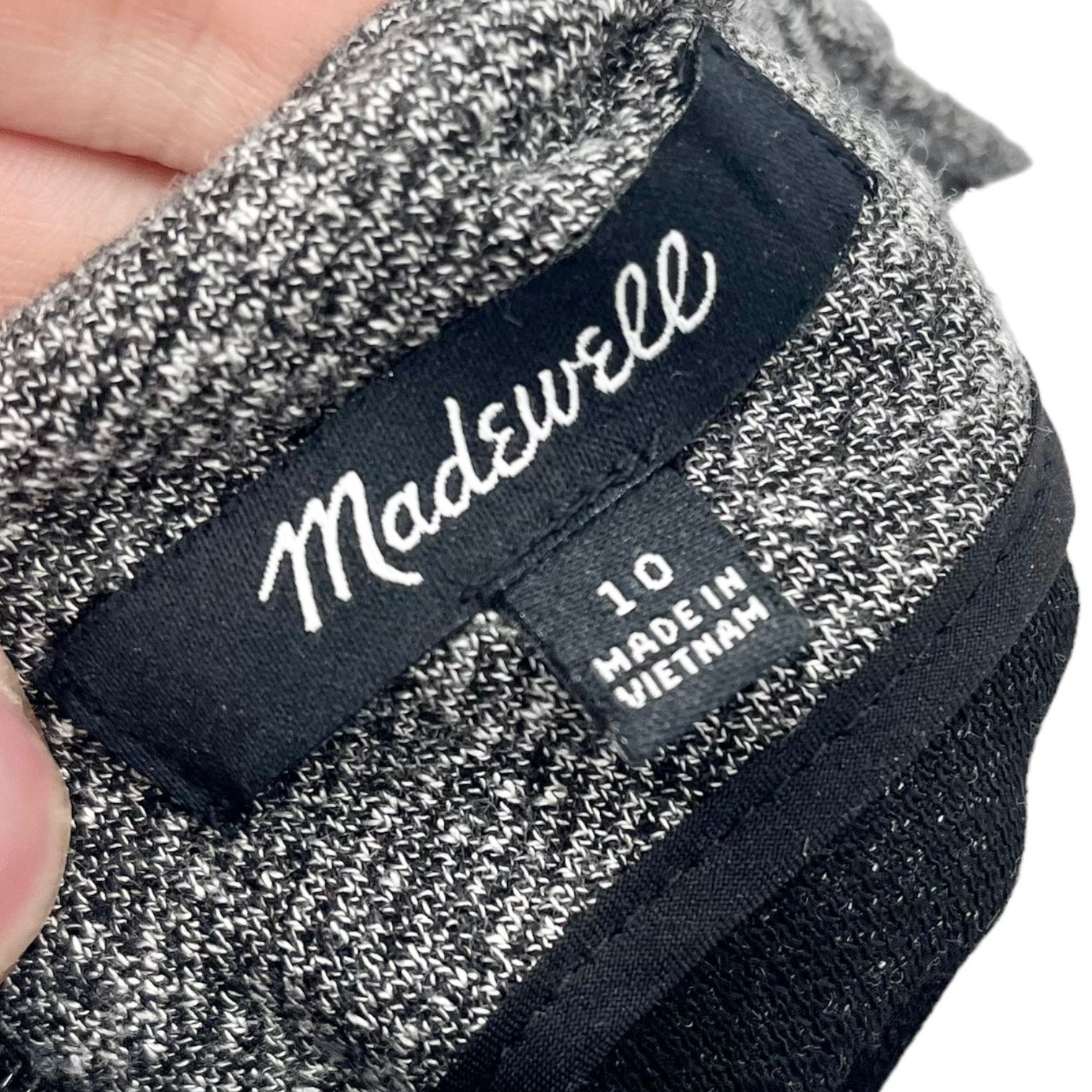Madewell Madewell Bridgewalk V-Neck Mini Gray Dress Women's Size 10 Size L / US 10 / IT 46 - 8 Thumbnail