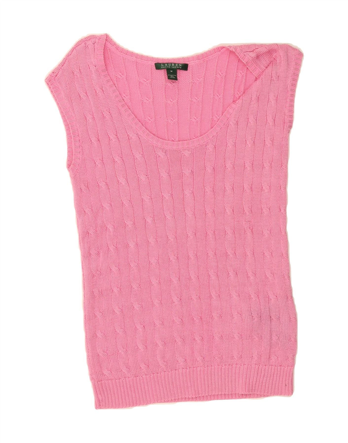 Ralph Lauren Womens Boat Neck Jumper Sweater UK 14 Medium Pink Size M / US 6-8 / IT 42-44 - 1 Thumbnail