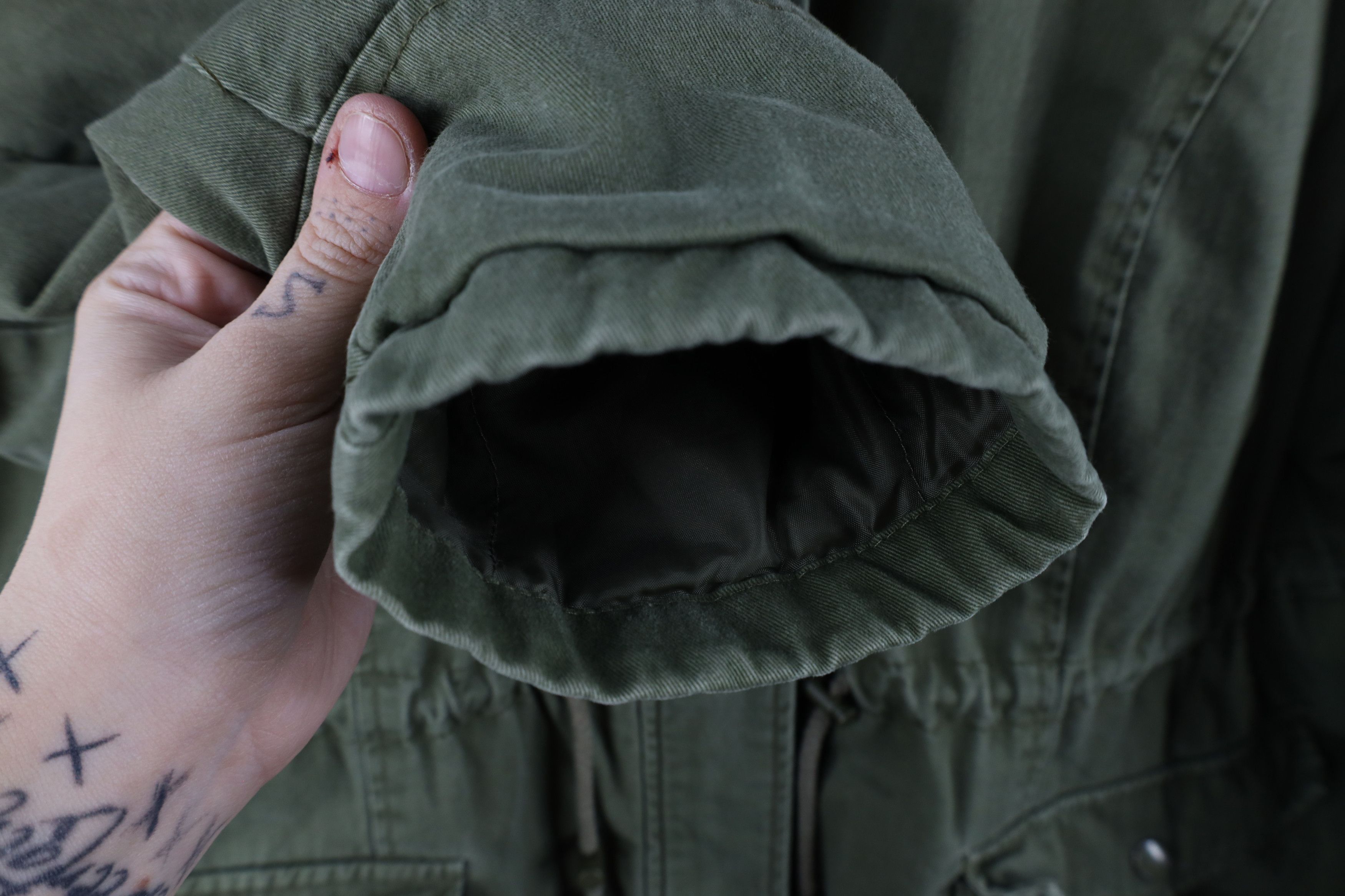 Vintage Vintage 90s Streetwear Military Quilted Hooded Field Jacket Size 3XL / US 20-22 - 7 Thumbnail