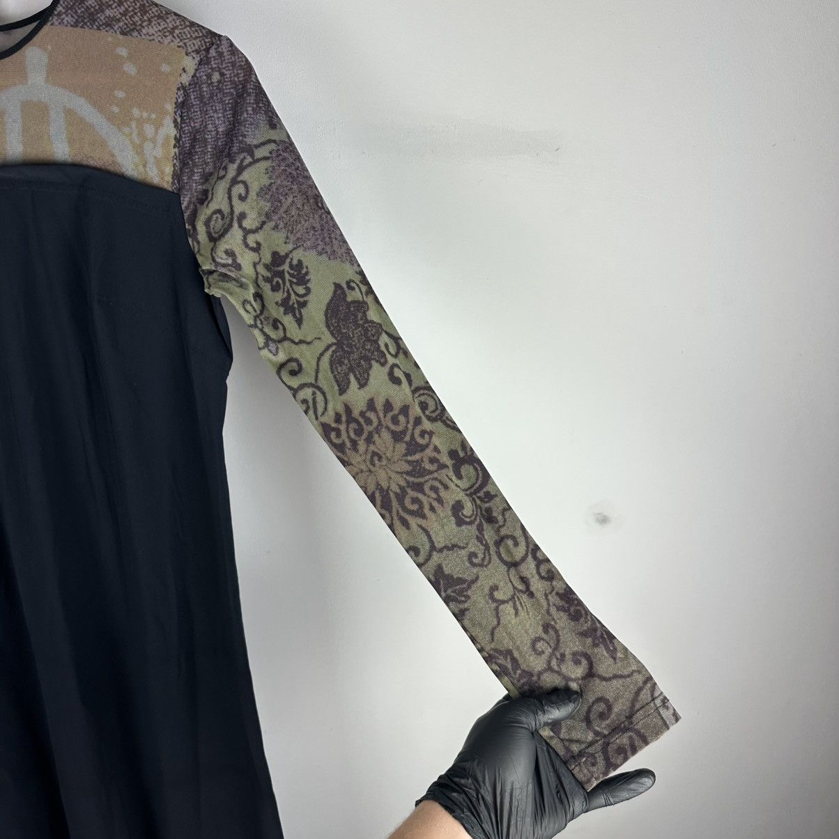 Cop Copine Vintage Crazy Cop Copine Abstract Maxi Dress Mesh Sleeves Size S / US 4 / IT 40 - 8 Thumbnail