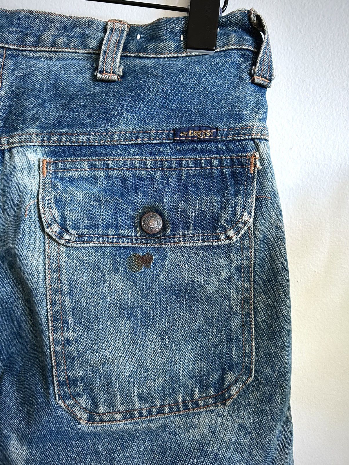 Vintage Vintage 1970s Mr Leggs Distressed Women’s Denim Flare Jeans Size 28" / US 6 / IT 42 - 6 Thumbnail