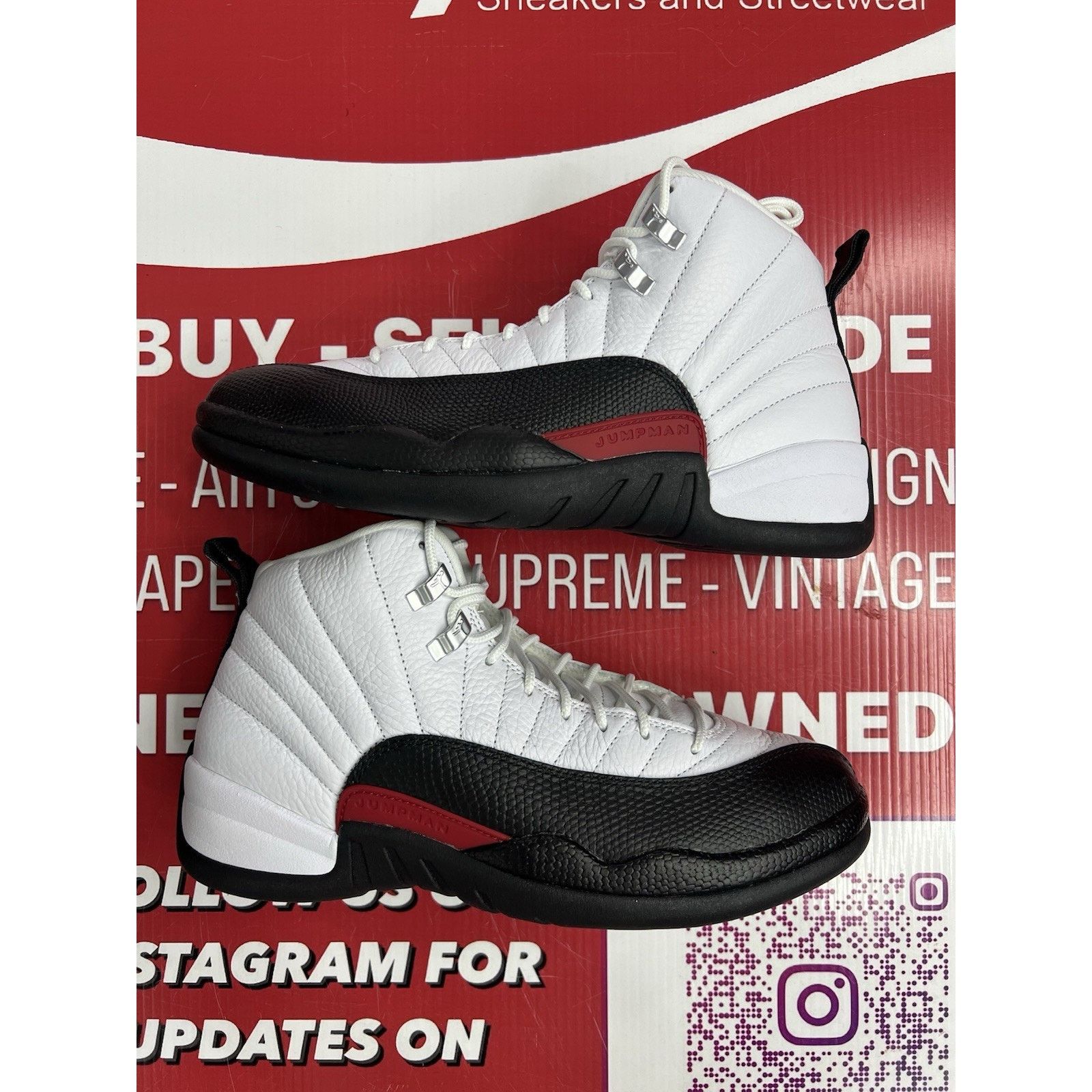 Jordan Brand Air Jordan 12 Retro Taxi Flip Size 8.5 (CT8013-162) Size US 8.5 / EU 41-42 - 2 Thumbnail