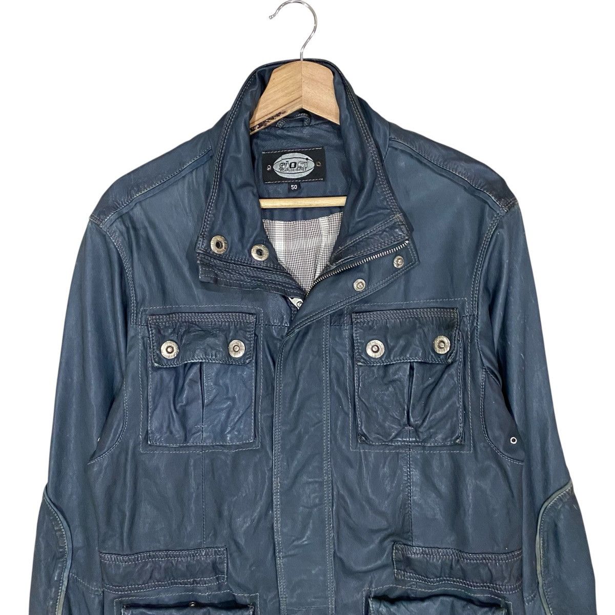 Genuine Leather × Vintage VTG SIOSI PER CARLOS IBAEZ GENUINE LEATHER JACKET Size US S / EU 44-46 / 1 - 3 Thumbnail